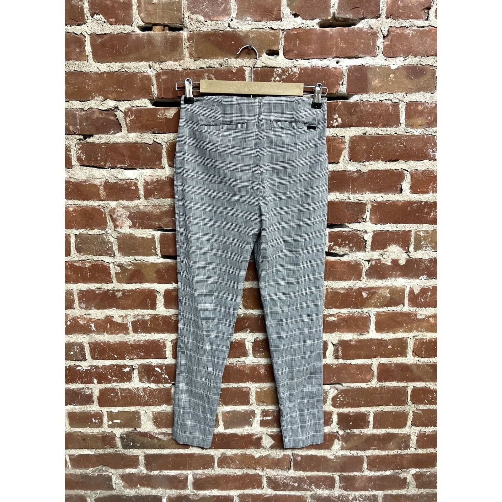 Calvin Klein Calvin Klein Pants Womens Size 2 White Plaid Stretch Work Dress Pants Size 26" / US 2 / IT 38 - 2 Thumbnail