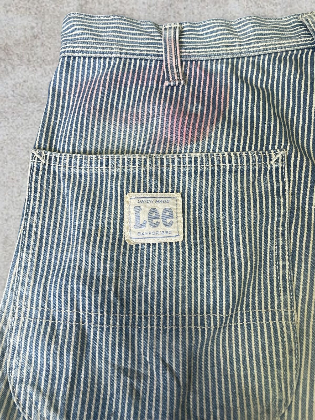 Lee Vintage Lee Hickory Iconic Railroad Carpenter Loose Jeans Size US 33 - 13 Thumbnail