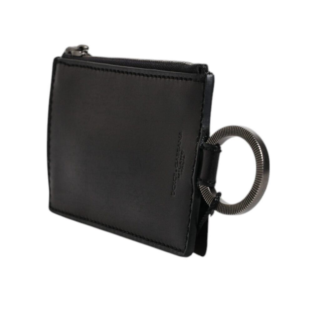 Dolce & Gabbana Dolce & Gabbana Black Horse Leather Lanyard Logo Card Holder Size ONE SIZE - 3 Thumbnail