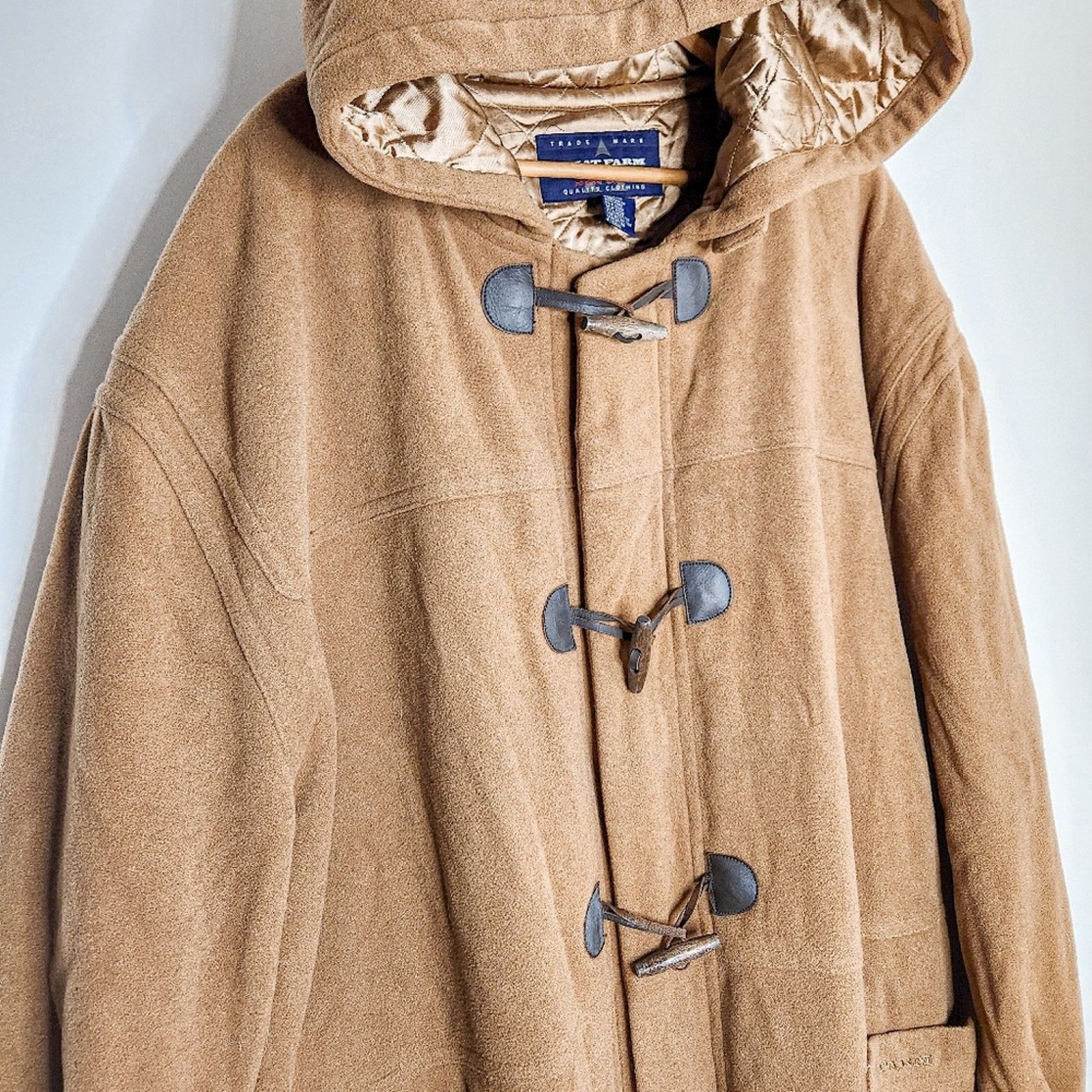 Phat Farm Vintage 90s 00s Phat Farm Brown Wool Hooded Toggle Coat 3XL Size US XXL / EU 58 / 5 - 2 Thumbnail