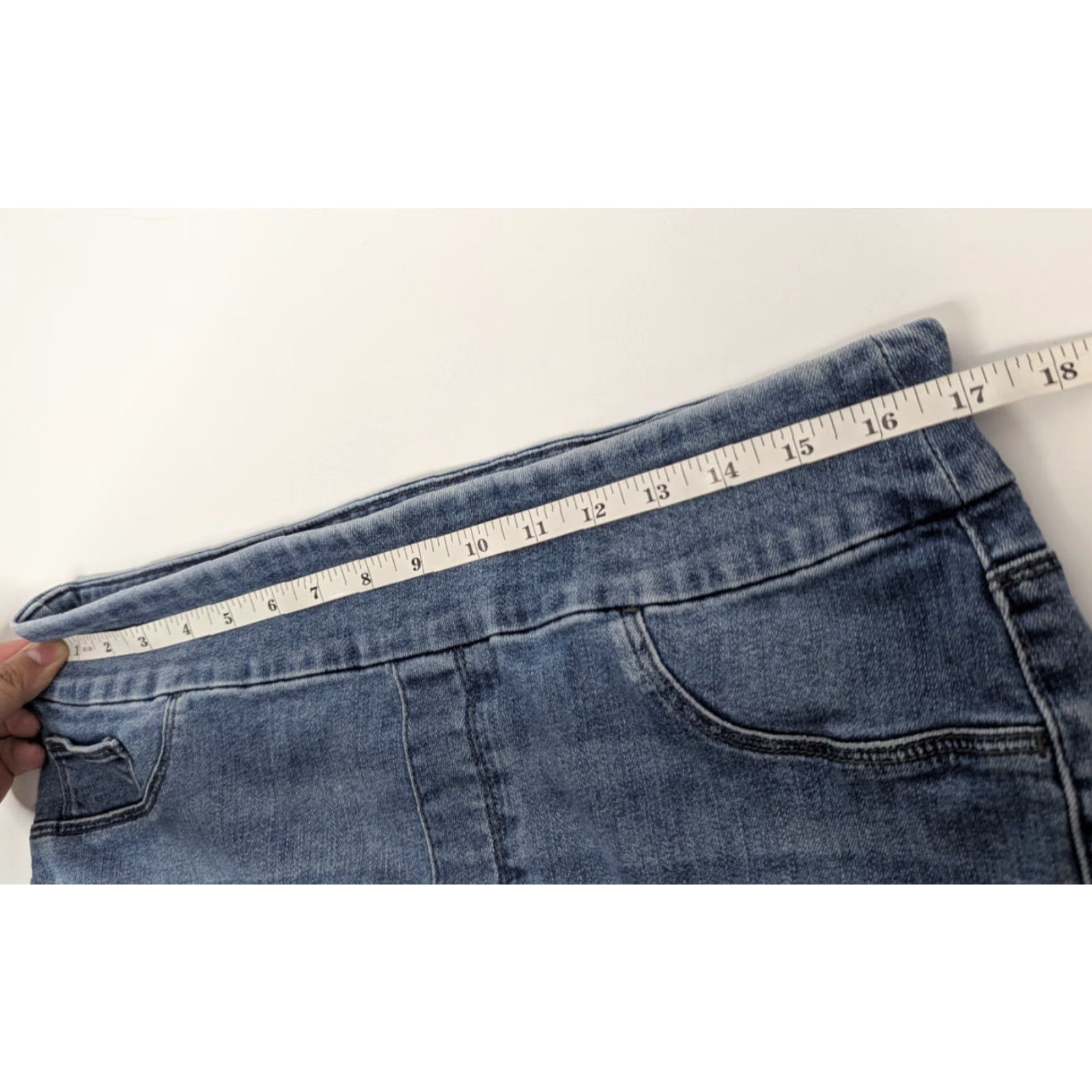 Vintage Chicos Women Jeans Jeggings 1.5R (10R) Pull On Ankle Medium Wash Mid Rise Stretch Size 32" / US 10 / IT 46 - 7 Thumbnail