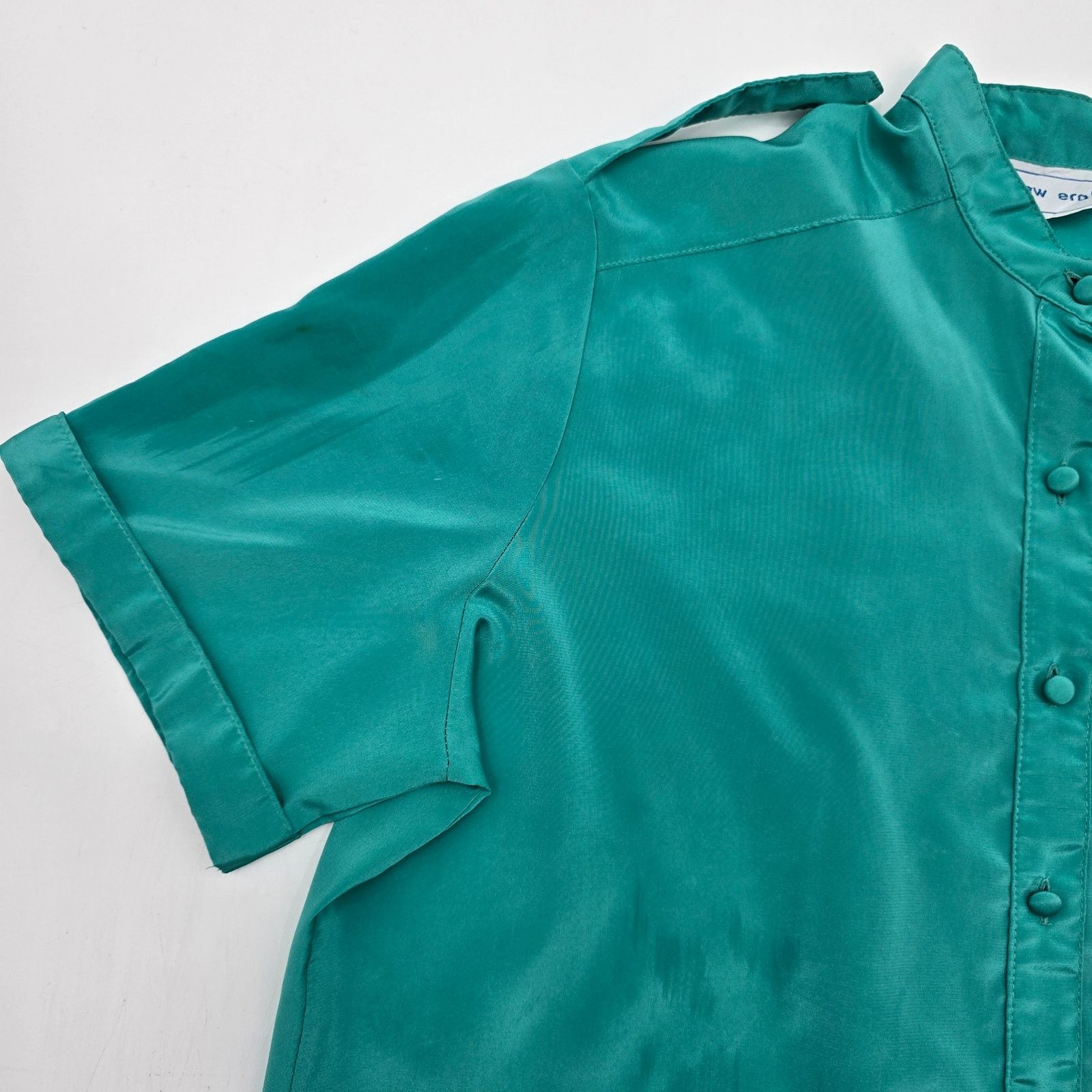 New Era New Era Green Short Sleeve Button Vintage VTG 12 Large Size XL / US 12-14 / IT 48-50 - 3 Thumbnail