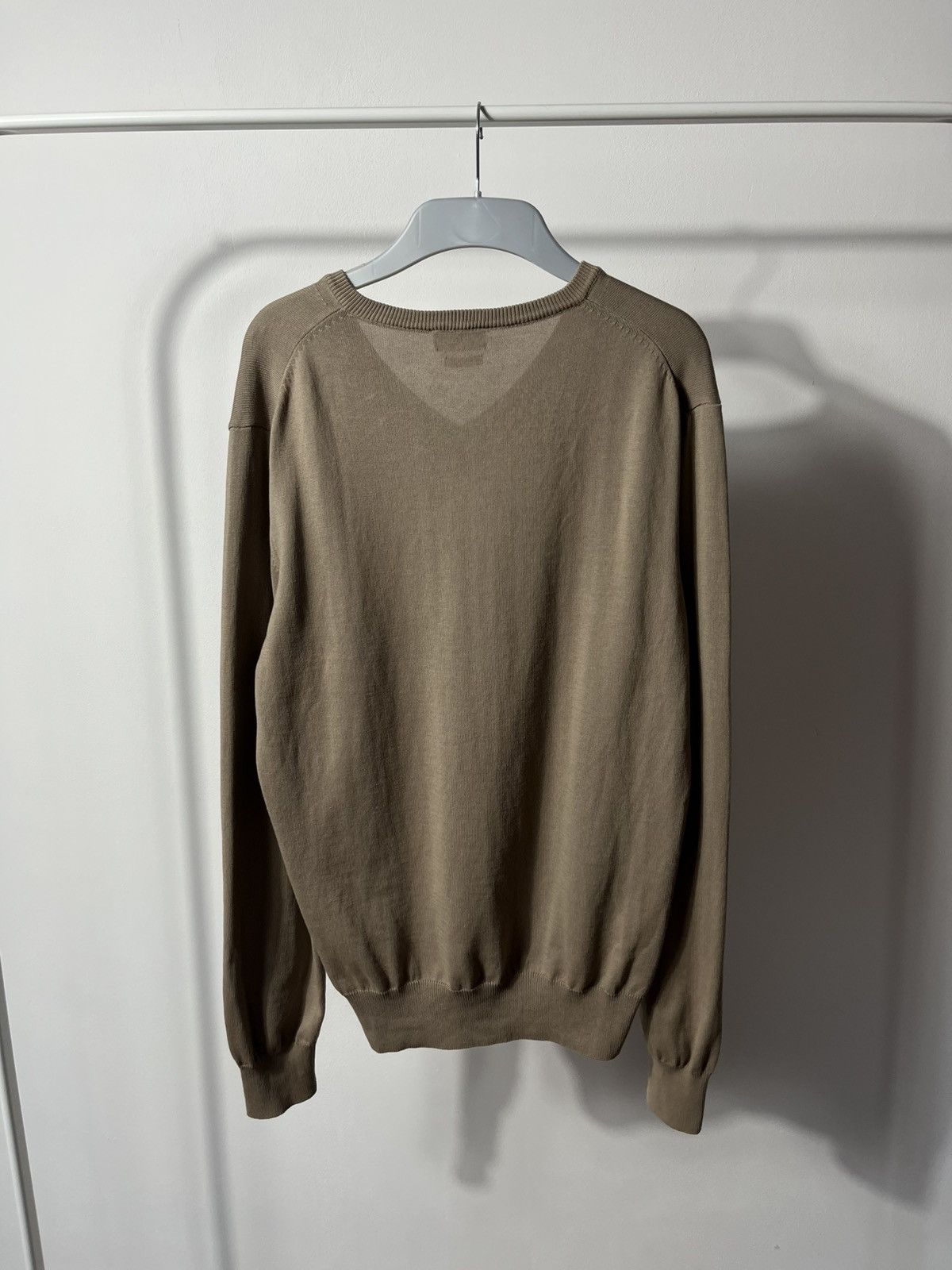 Baldessarini Baldessarini V-Neck Taupe Knit Sweater Made in Italy Size 48 Size US M / EU 48-50 / 2 - 9 Thumbnail