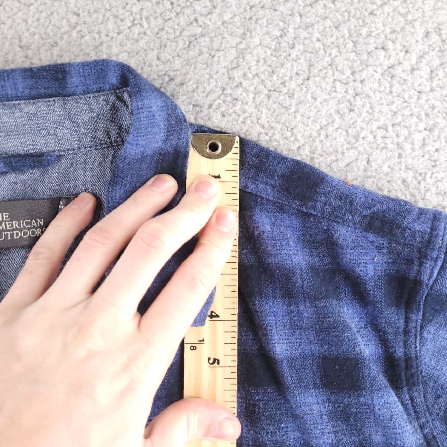 Vintage The American Outdoorsmen Shirt Mens XL Blue Plaid Long Sleeve Flannel Button-Up Regular Size US XL / EU 56 / 4 - 7 Thumbnail