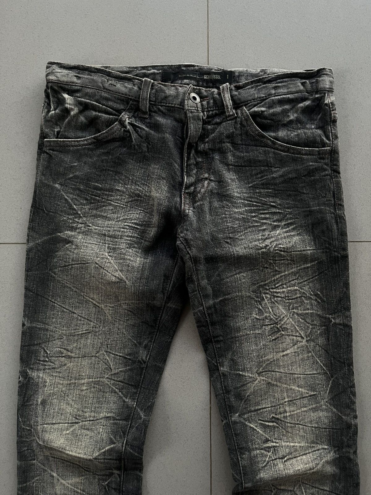 14th Addiction JAPANESE SCHLUSSEL FLARE VKEI BOOT CUT PUNK PANTS DENIM Size US 29 - 3 Thumbnail