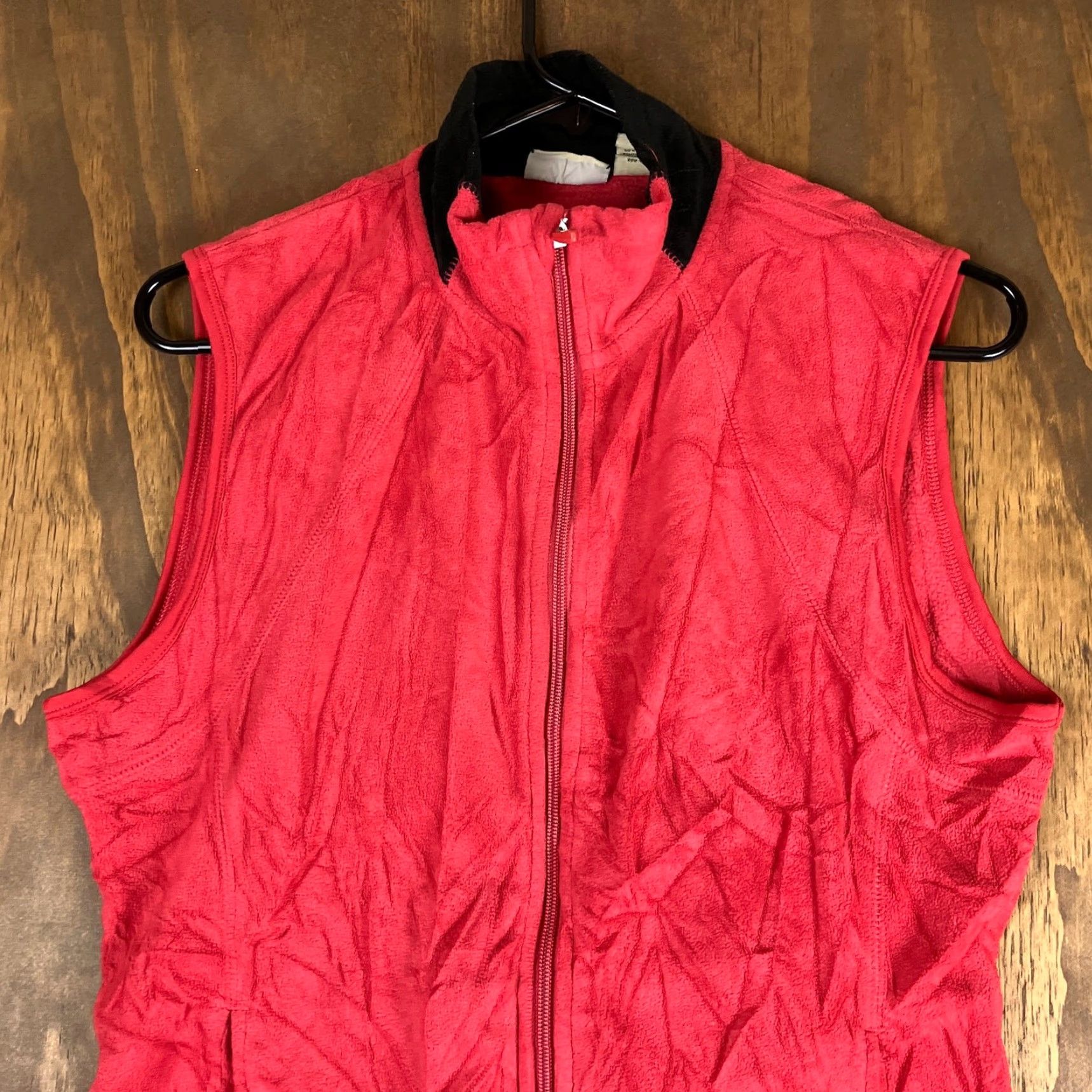 Vintage Gander Mtn Womens Vest Jacket Red Fleece Full Zip Open Pockets Medium Sleeveless MTN Vest Womens Red Fleece Full Zip Size M / US 6-8 / IT 42-44 - 2 Thumbnail