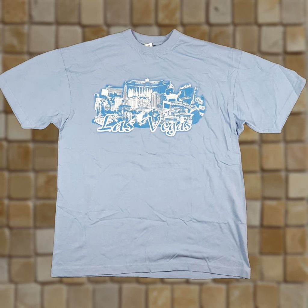 Vintage Vintage Las Vegas Strip Poker Gambling Men's XL Blue Retro T Shirt Casino Shirt Size US XL / EU 56 / 4 - 1 Thumbnail