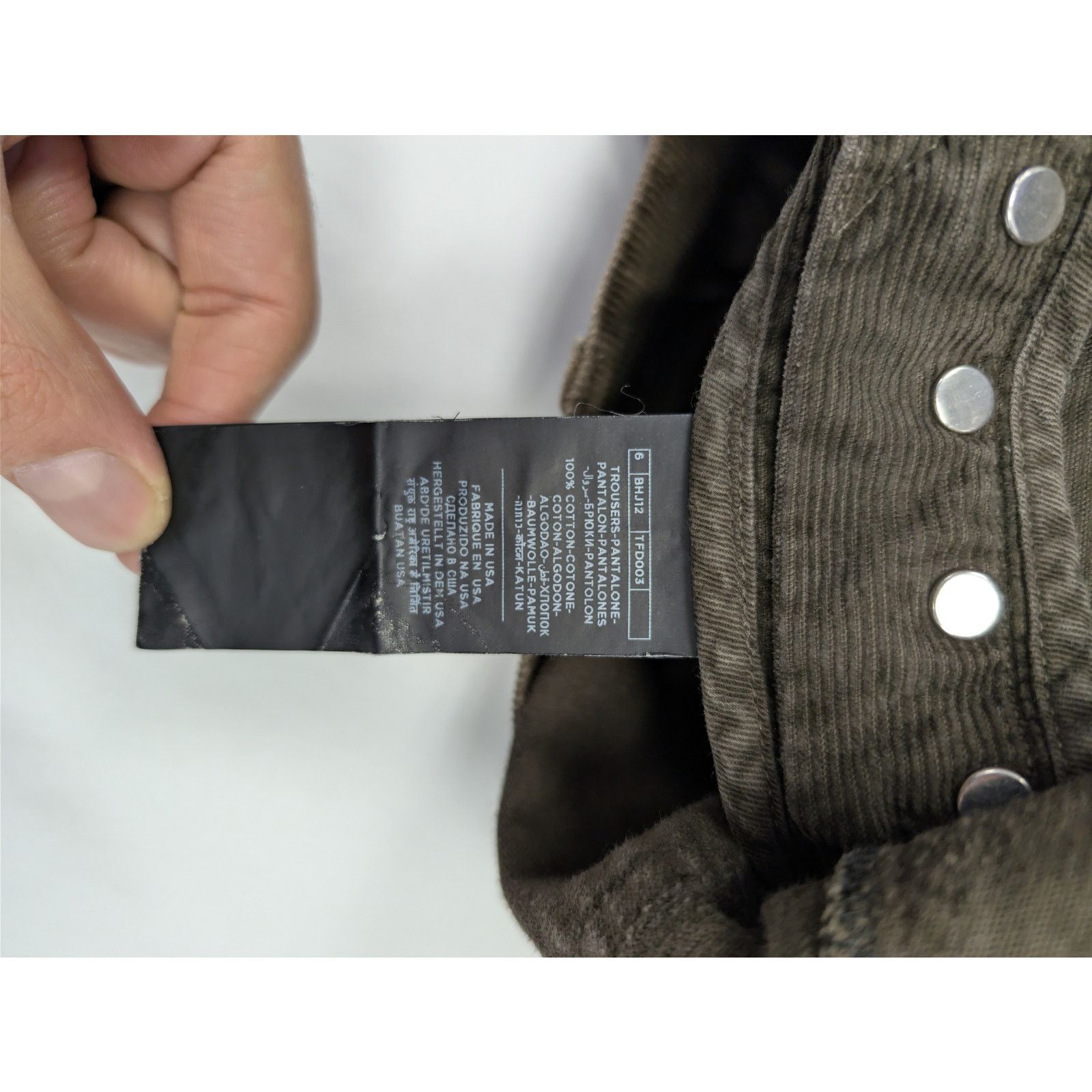 Tom Ford o1rshd1 CC20 slim-fit selvedge denim jeans in a brown/taupe Size US 33 - 20 Thumbnail