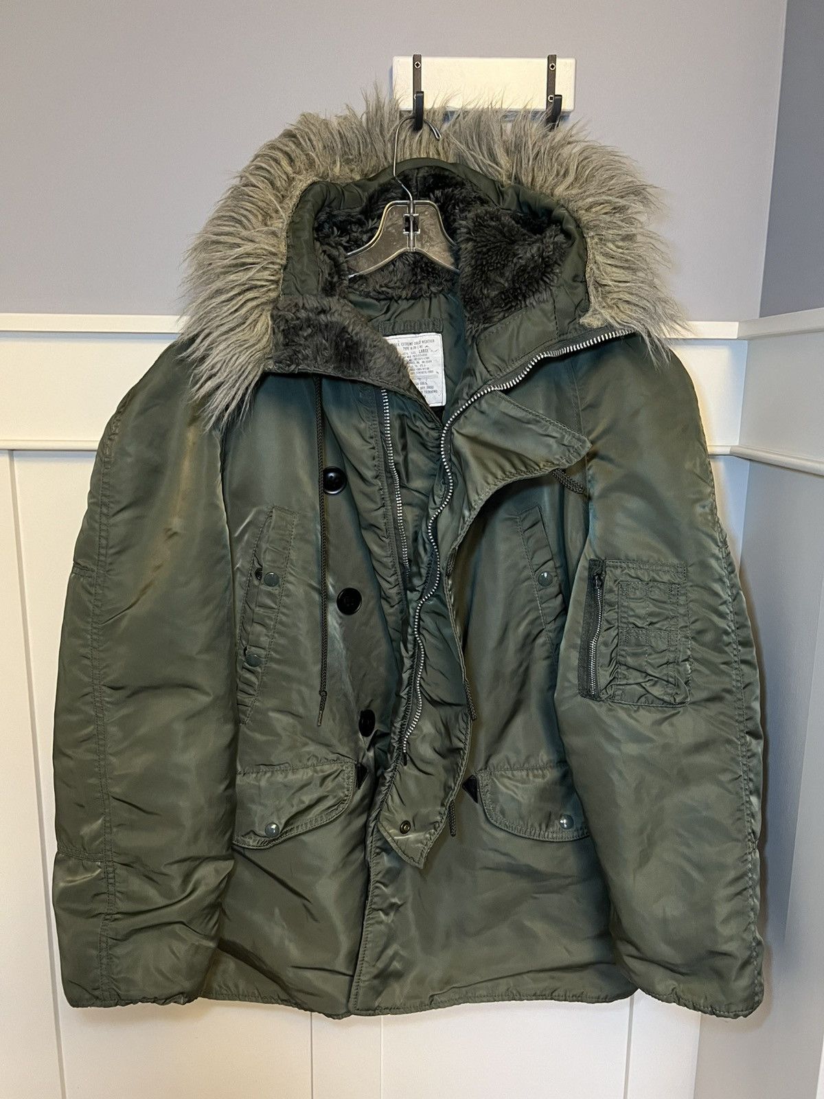 Alpha Industries Vintage Alpha Industries fur hood bomber jacket Size US XL / EU 56 / 4 - 1 Thumbnail