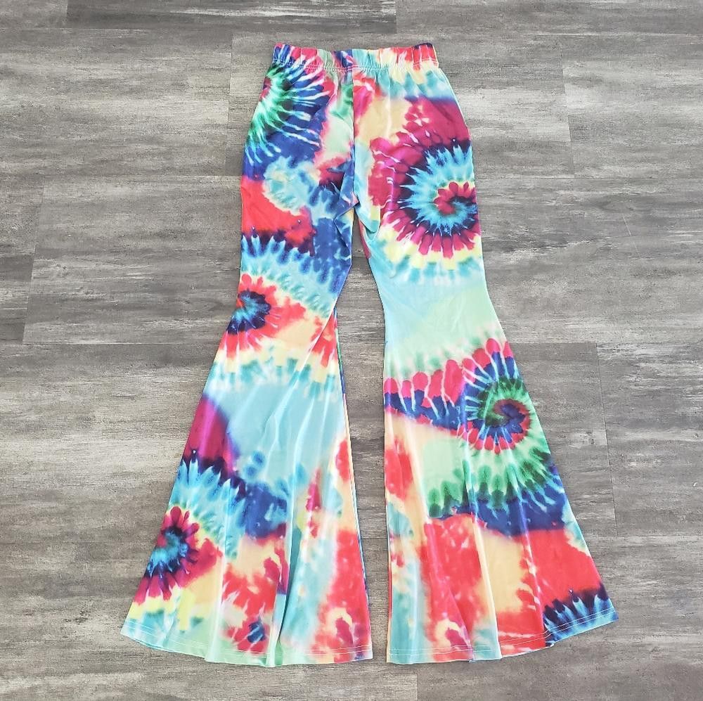 Shein Multicolored Tie Dyed SHEIN Flare Pant Size 26" / US 2 / IT 38 - 2 Thumbnail