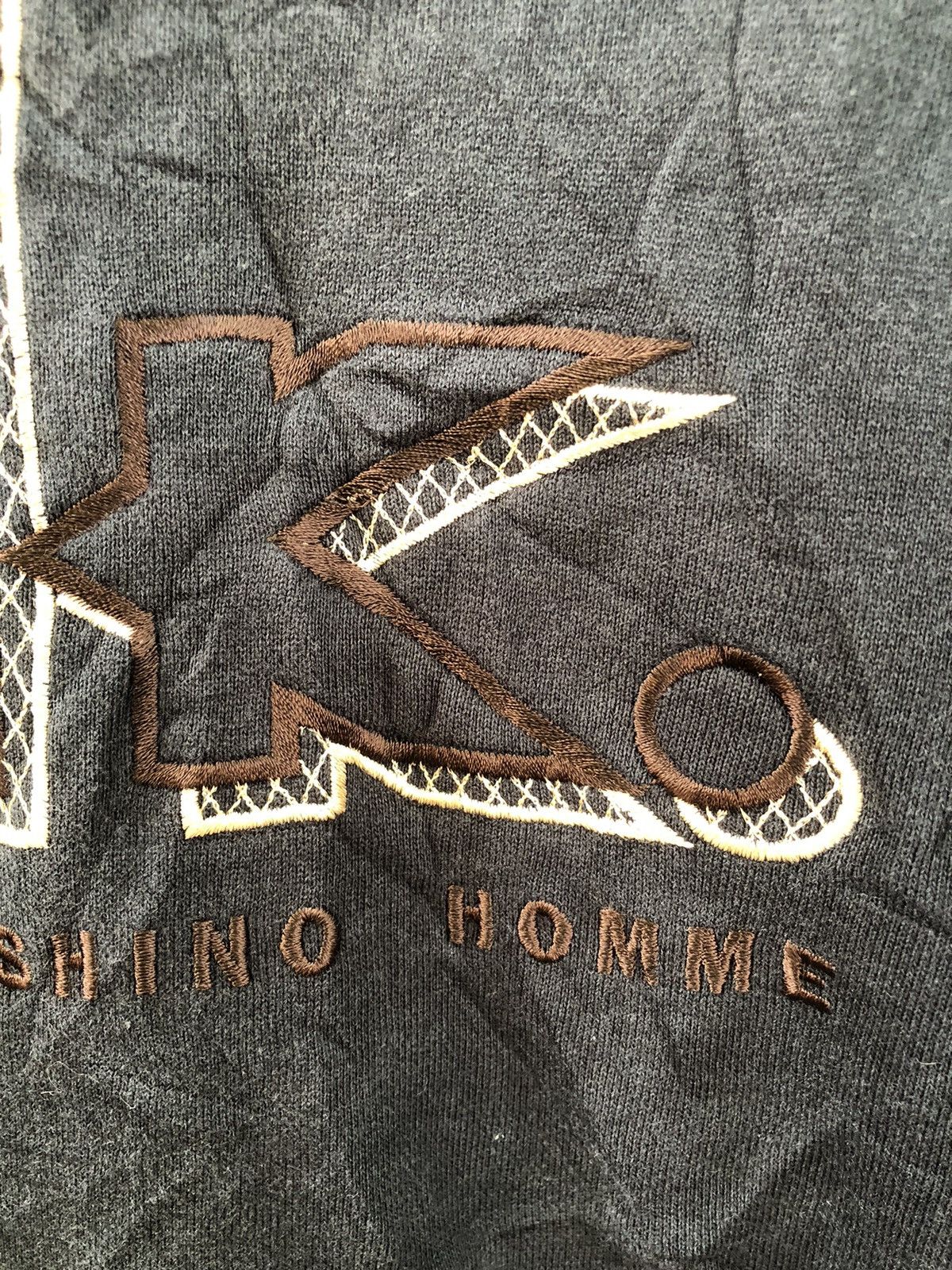 If Six Was Nine × Japanese Brand × Vintage 🔥Vintage 90s🔥Hiroko Koshino Homme Embroidered Sweatshirt Size US XL / EU 56 / 4 - 9 Thumbnail