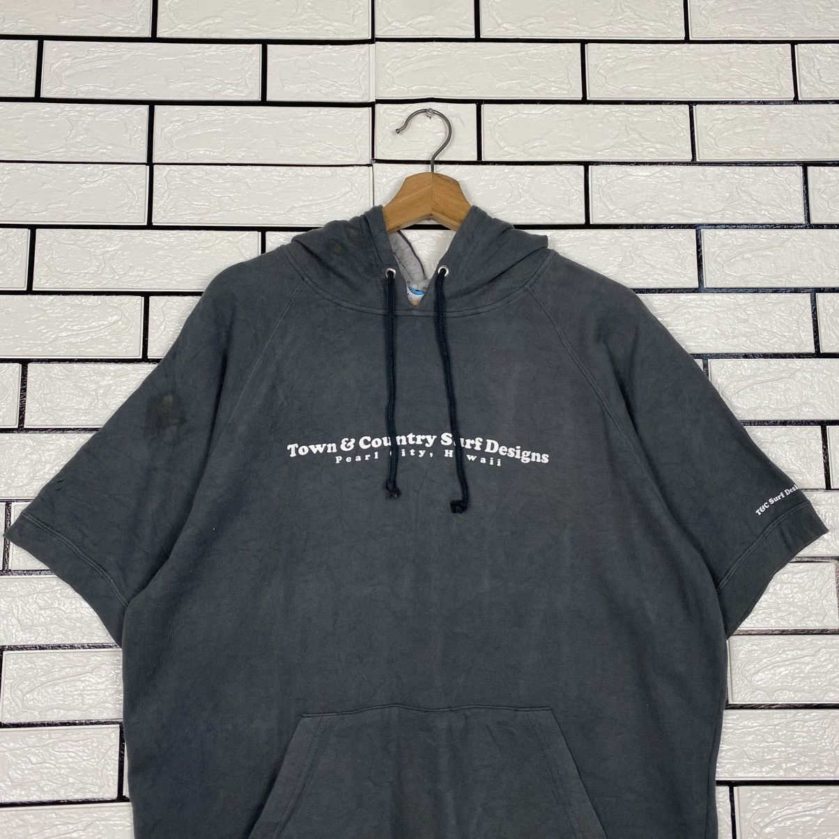 Japanese Brand 📌Vintage Hoodie Short Sleeve Piko Hawaii Big Logo Size US L / EU 52-54 / 3 - 14 Thumbnail