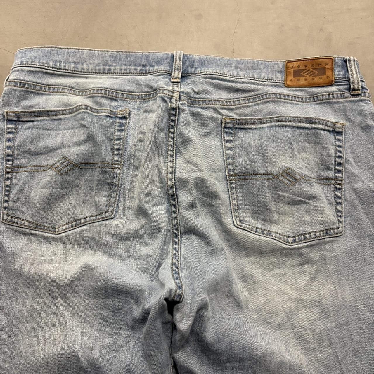 Joseph Abboud Crazy Vintage Y2K/2000s Super Baggy Skater Joseph Abboud Streetwear Style Light Blue Wash Denim Jeans! Size US 38 / EU 54 - 6 Thumbnail
