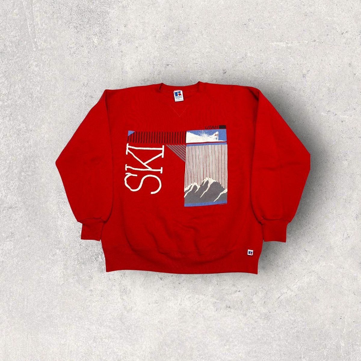 Russell Athletic × Vintage Vintage Utah Ski sweatshirt Size US L / EU 52-54 / 3 - 1 Thumbnail