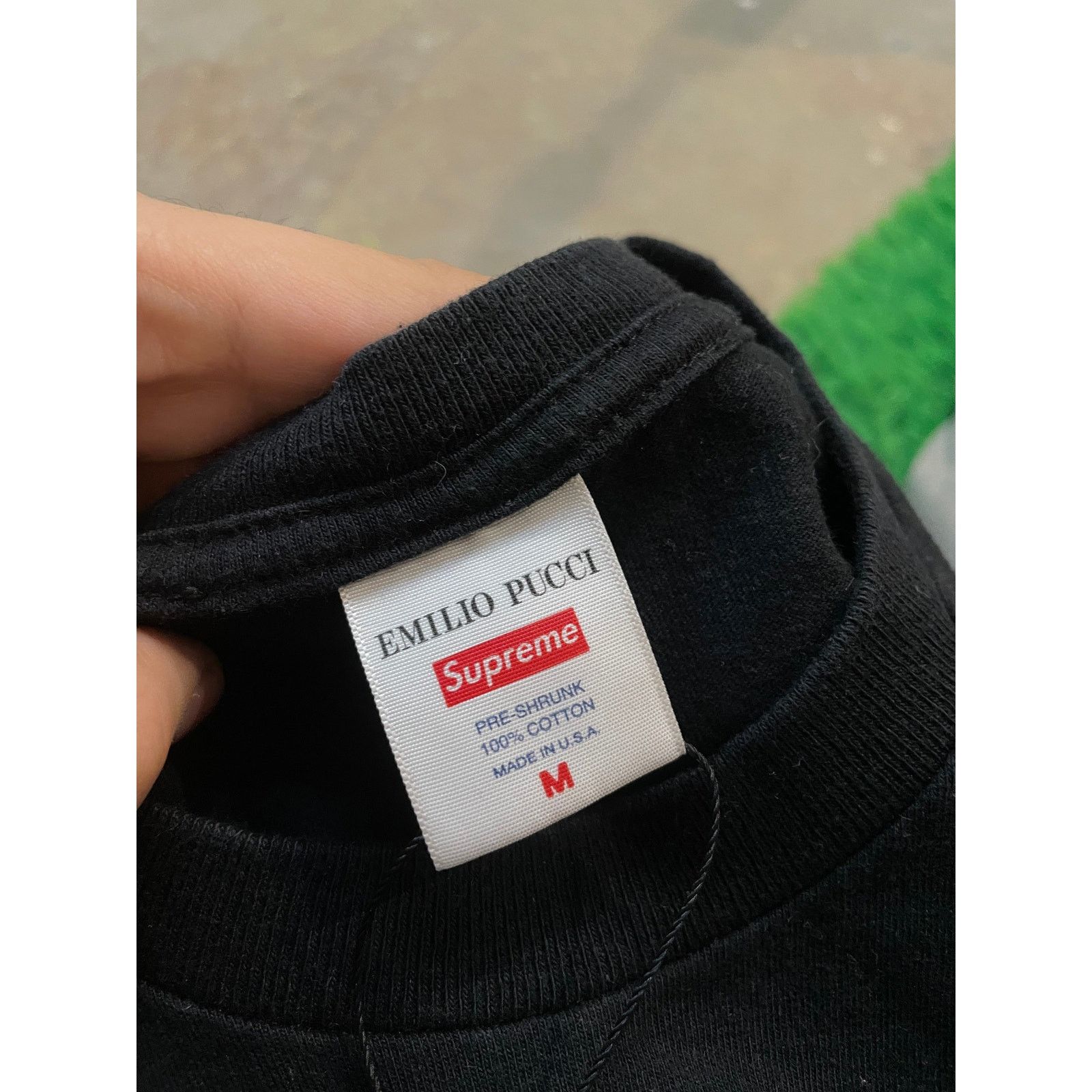 Supreme Supreme Emilio Pucci Bogo Tee Black Blue Used Medium Size US M / EU 48-50 / 2 - 2 Thumbnail