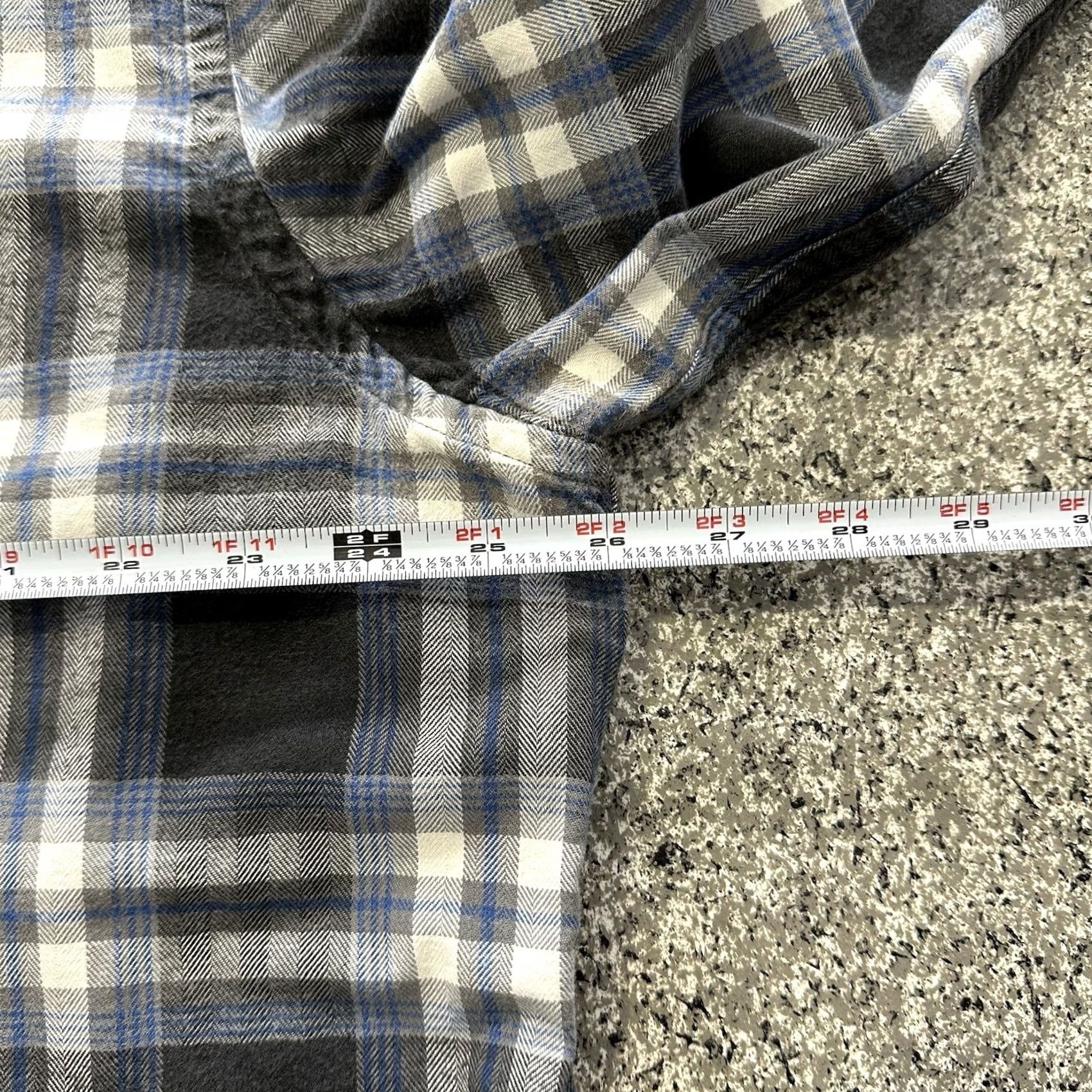 Eddie Bauer Eddie Bauer Flannel Shirt Mens XLT Tall Relaxed Fit LS Button Up Grey Blue Plaid Size US XL / EU 56 / 4 - 5 Thumbnail