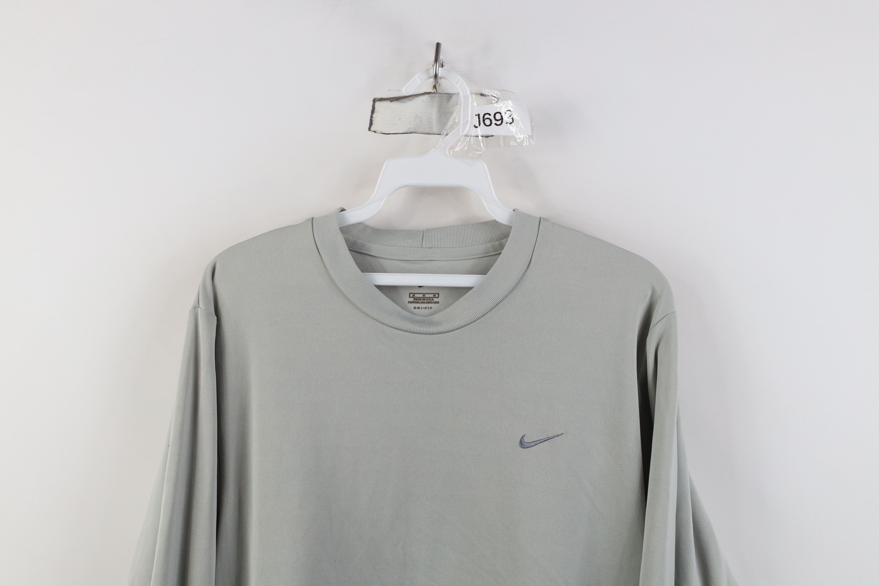 Nike Vintage Y2K Nike Swoosh Knit Long Sleeve T-Shirt Gray USA Size US M / EU 48-50 / 2 - 2 Thumbnail