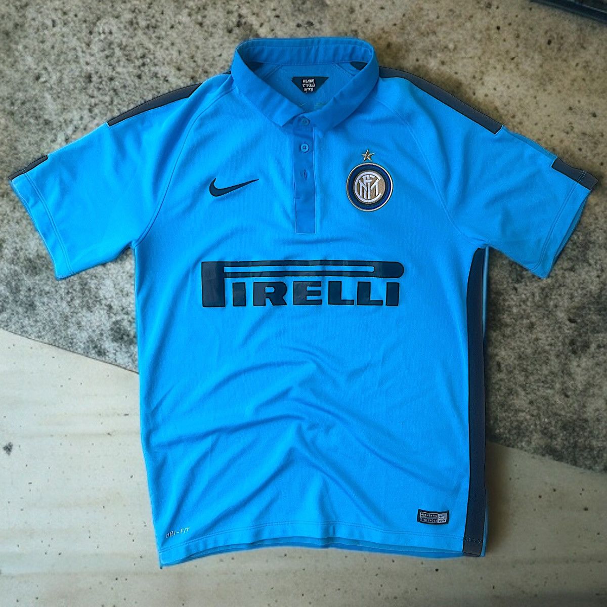 🔥Nike Inter Milan 2014-15 Soccer Jersey Blue Away Third Kit