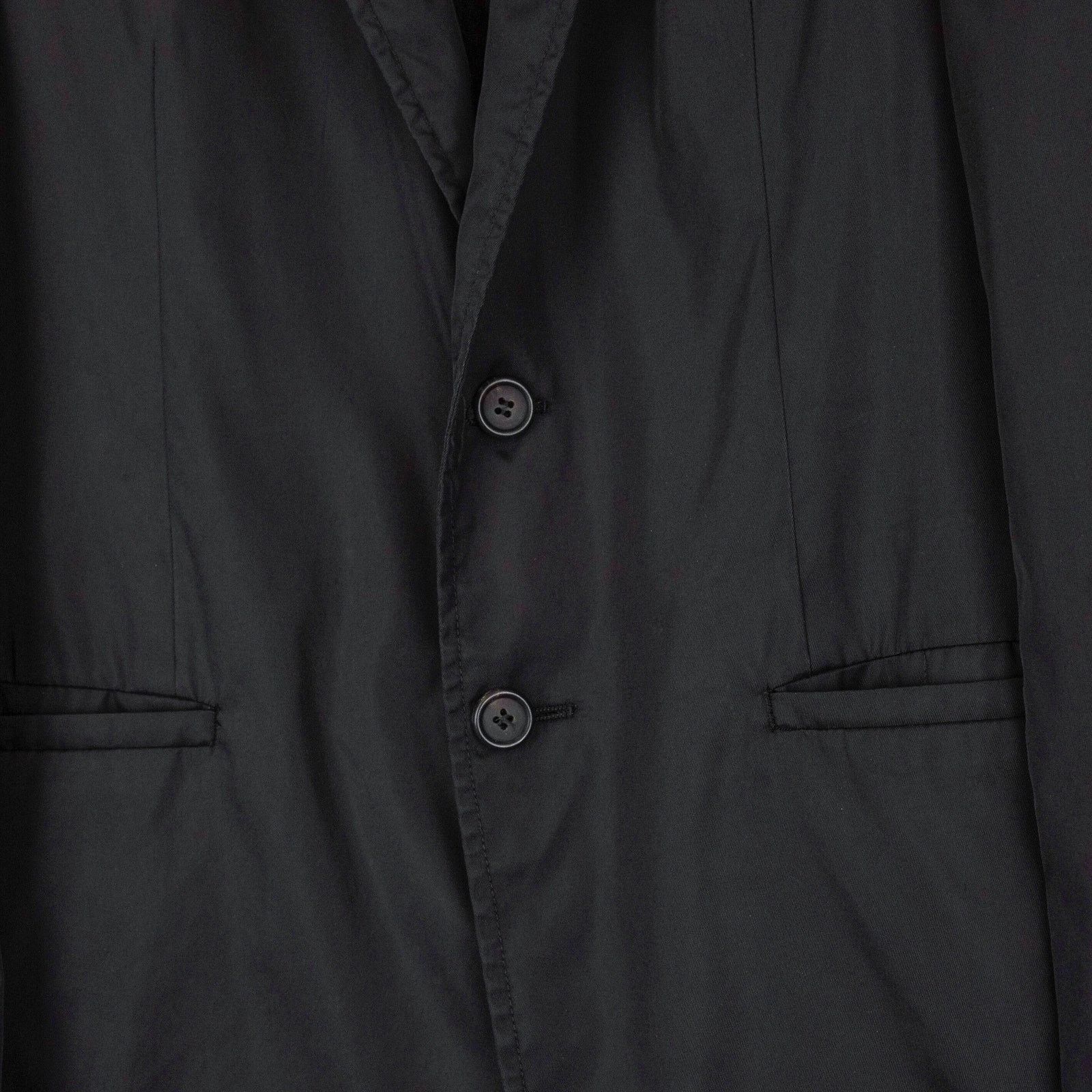 Prada Vintage prada 2010 nylon tailored logo black blazer jacket Size US M / EU 48-50 / 2 - 7 Thumbnail