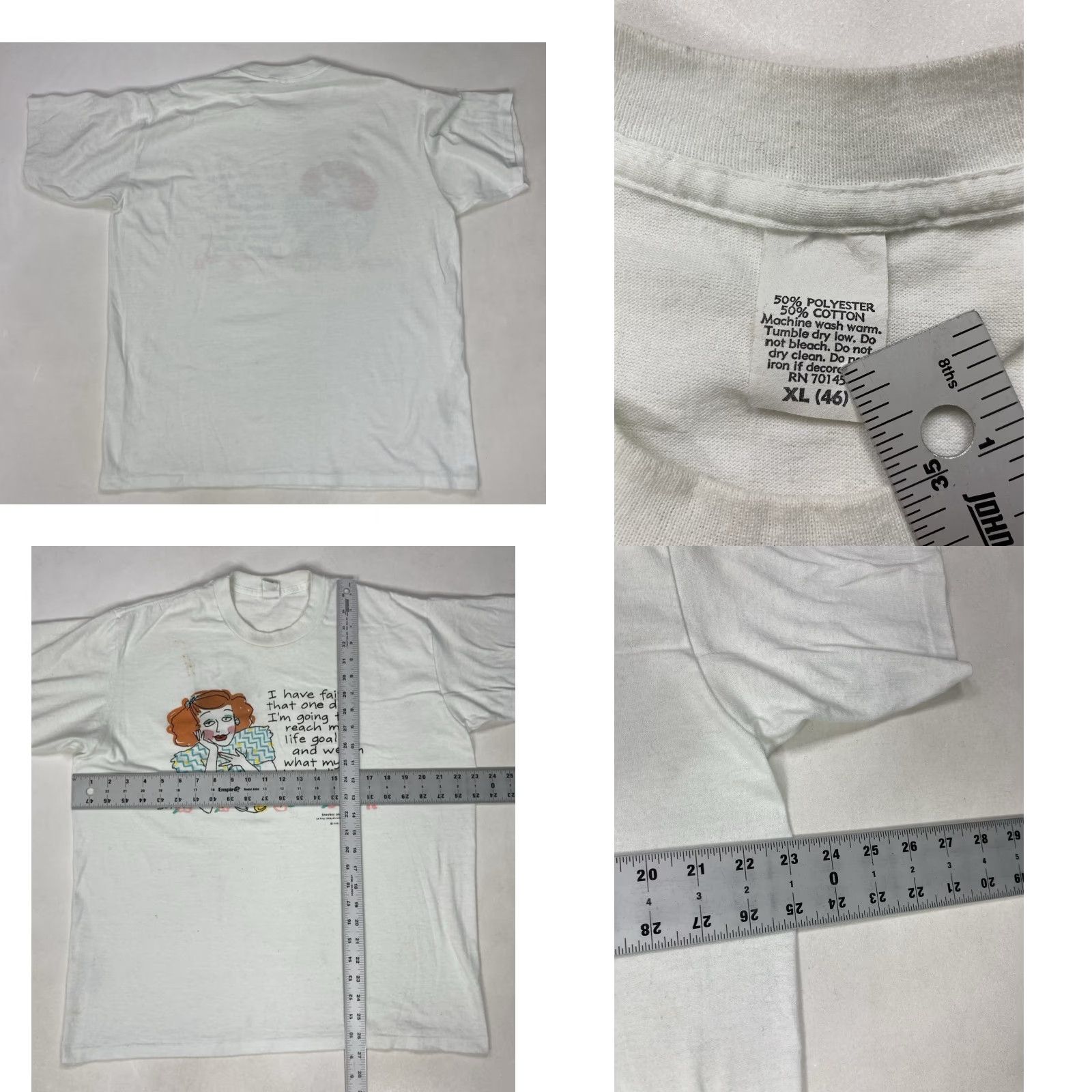 Vintage VINTAGE ShoeBox Greetings Funny Graphic T-shirt Men XL USA 90s Single Stitch Shirt Adults White Size US XL / EU 56 / 4 - 8 Thumbnail