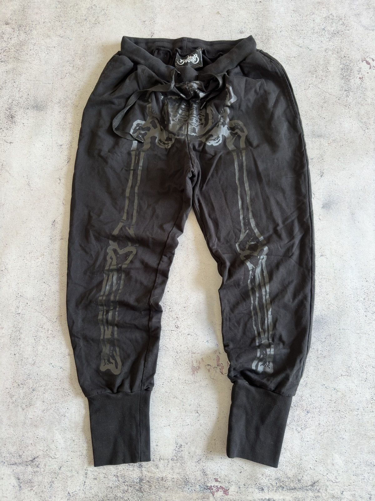 Killstar Killstar Bone Black Cotton Sweatpants Size L Size US 34 / EU 50 - 2 Thumbnail