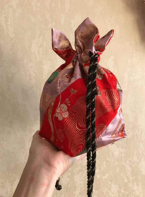 Handmade Japanese Kimono Yukata Kinchaku Bag Size ONE SIZE - 6 Thumbnail