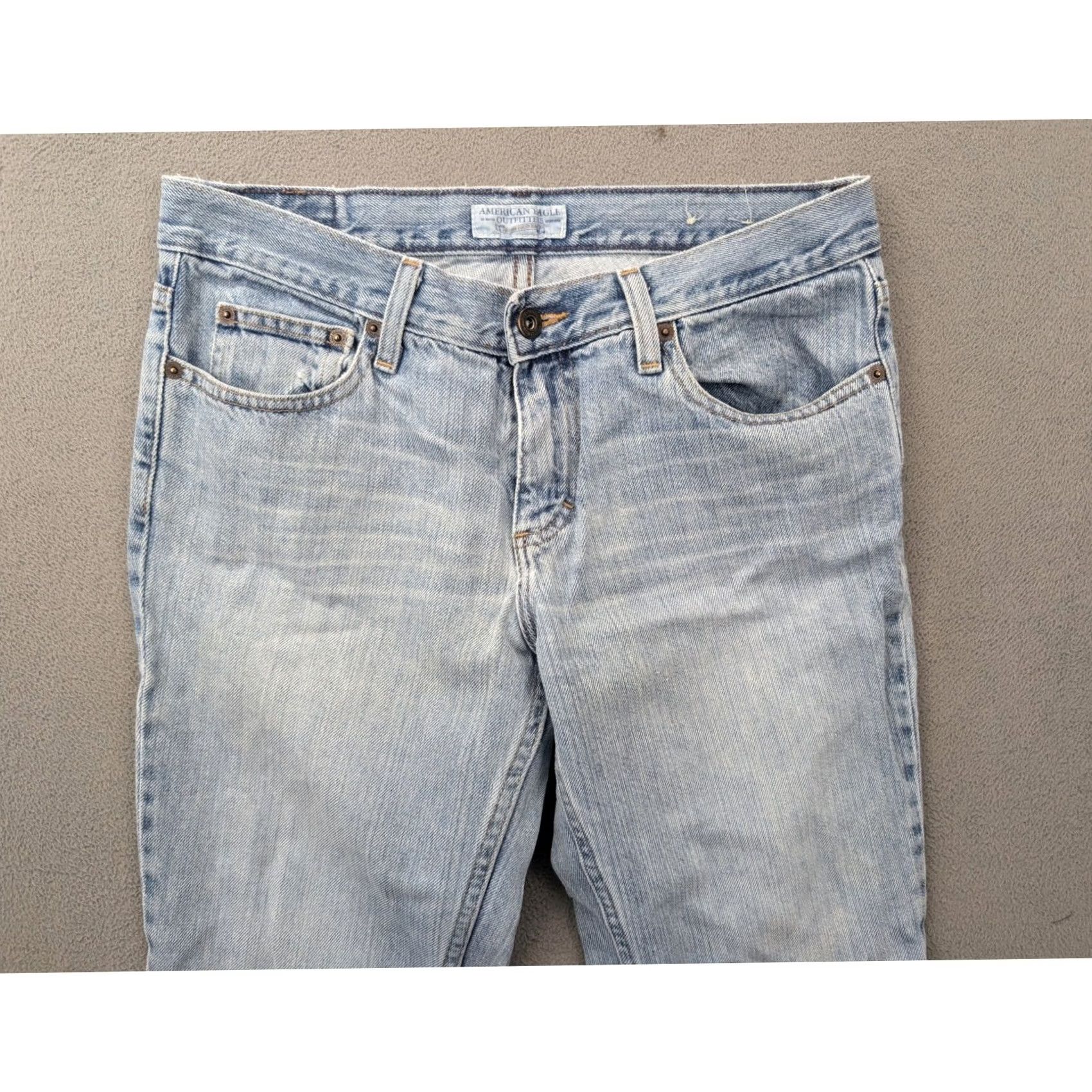 American Eagle Outfitters VINTAGE American Eagle Outfitters Denim Jeans Womens Bootcut 31x28 Light Wash Frayed Hem Jeans Size 24" / US 00 / IT 34 - 3 Thumbnail