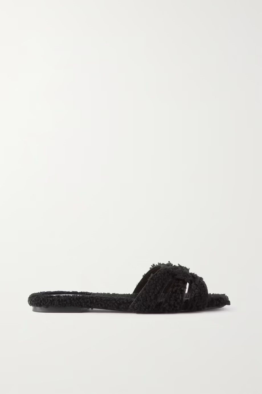 Saint Laurent Tribute shearling slides size 38