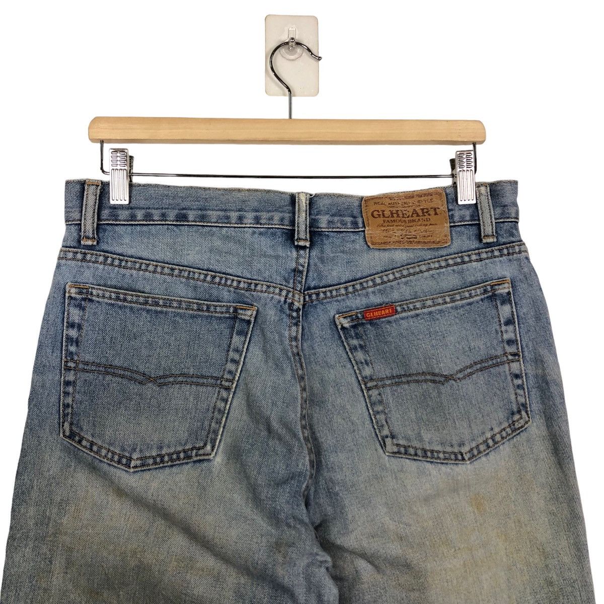Japanese Brand 🔥90’s Vintage Distressed Denim GL Heart Japan Sugar Cane Size US 32 / EU 48 - 10 Thumbnail