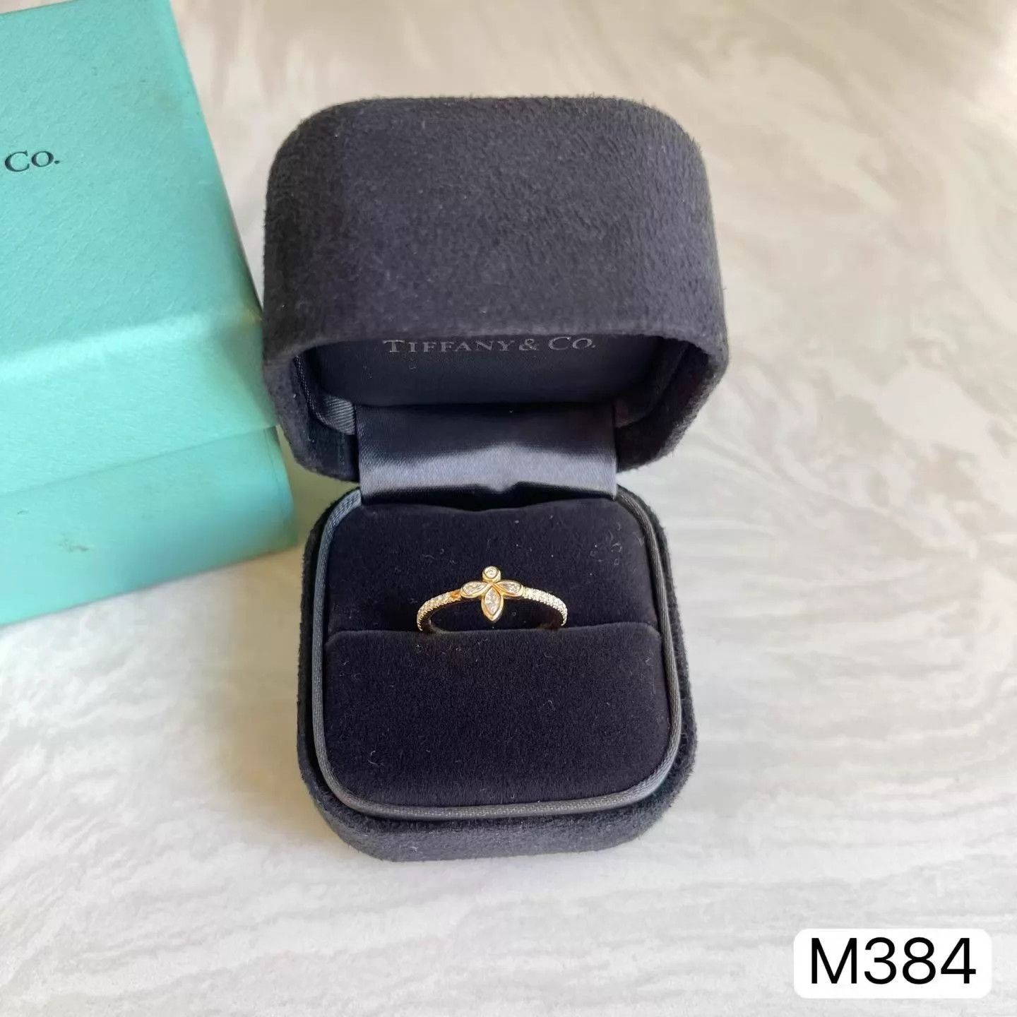 Tiffany & Co. Tiffany Rose Gold Diamond Ring Size 47 (New, Boxed) Size ONE SIZE - 2 Thumbnail