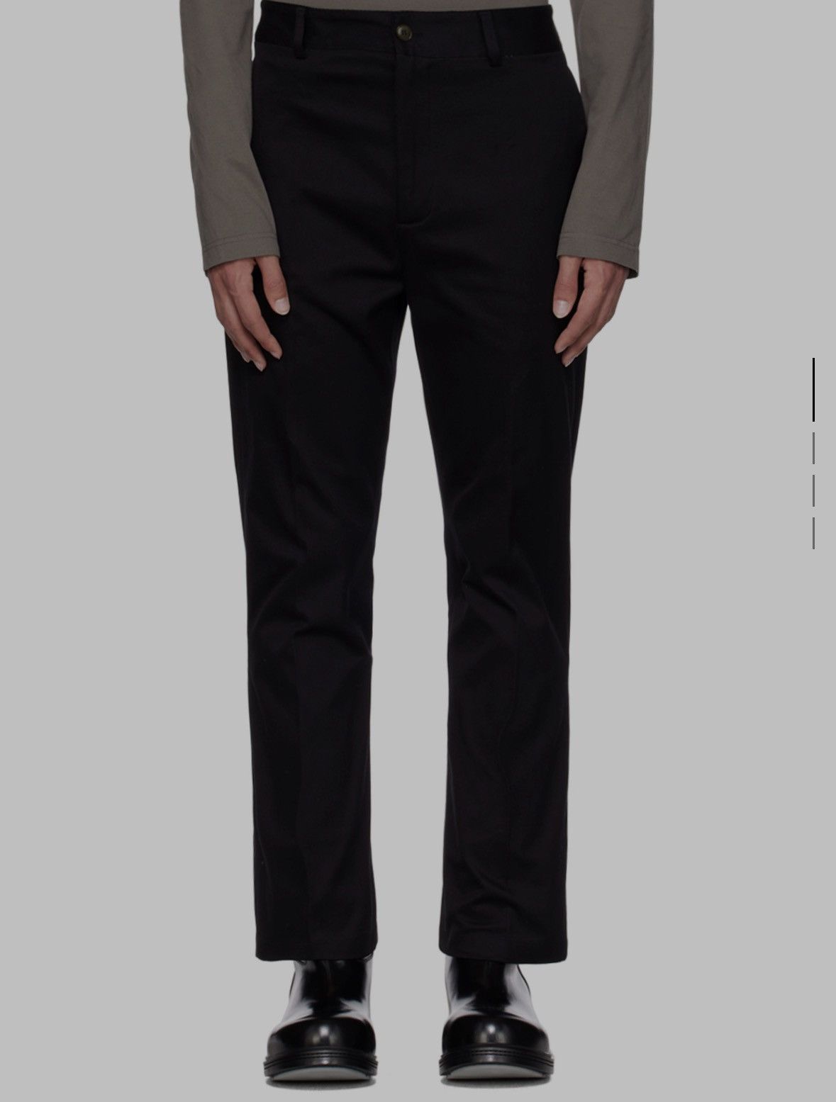 Acne Studios Acne Studios Black Regular Fit Trousers Size US 31 - 1 Thumbnail