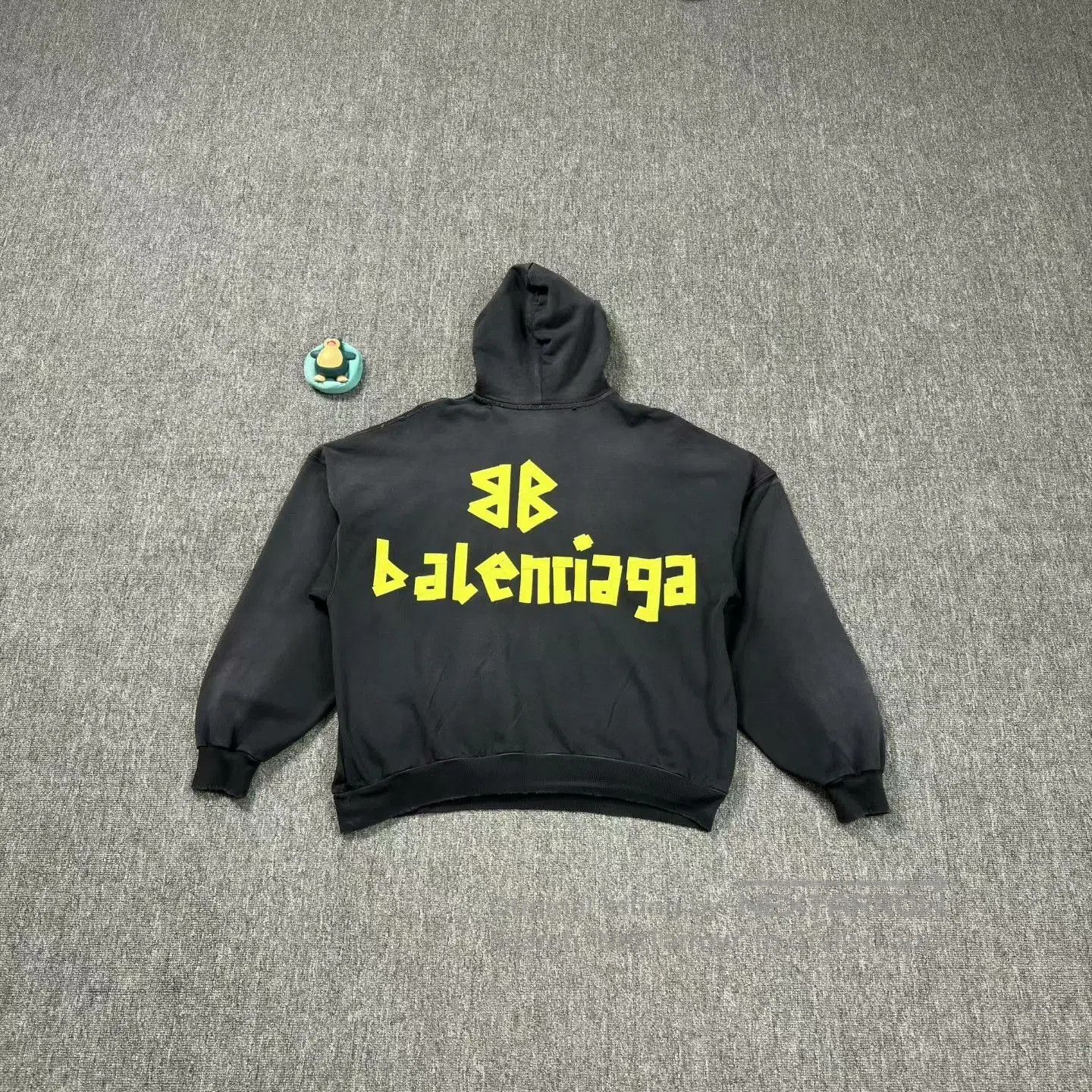 Balenciaga black hoodie with logo and tape design. Size US S / EU 44-46 / 1 - 1 Thumbnail