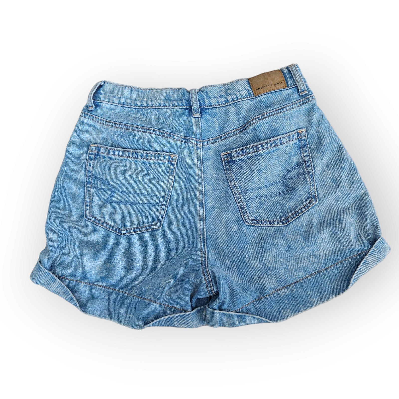 American Eagle Outfitters American Eagle High Waisted Pleated Mom Jean Shorts 2 Size 26" / US 2 / IT 38 - 4 Thumbnail