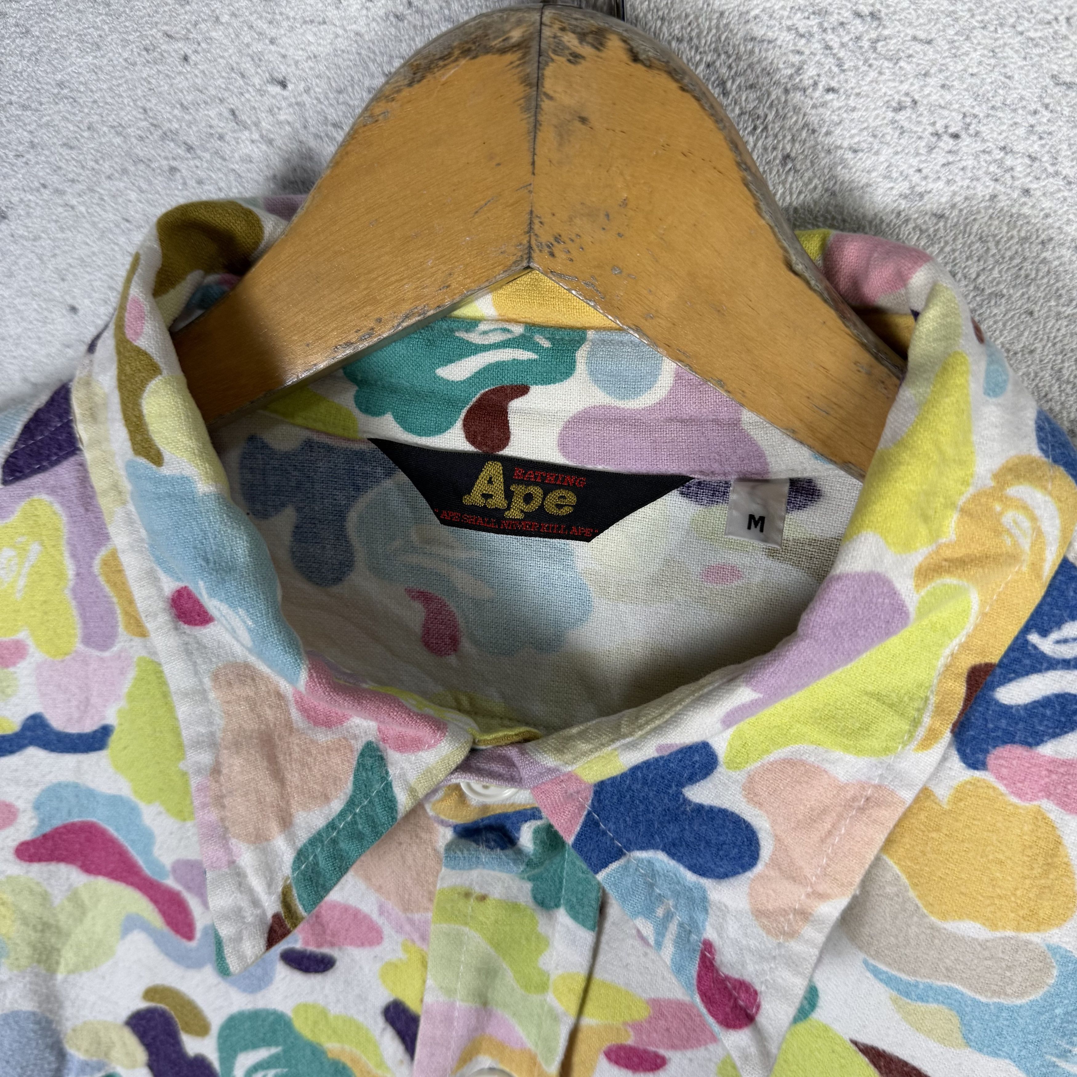 Bape Vintage BAPE Multi Camo Bathing Ape Button Up Shirt Size US M / EU 48-50 / 2 - 6 Thumbnail