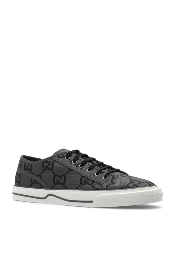 Gucci o1s1wg111025 Men's Gucci Tennis 1977 Sneakers Grey & Black Size US 8 / EU 41 - 4 Thumbnail