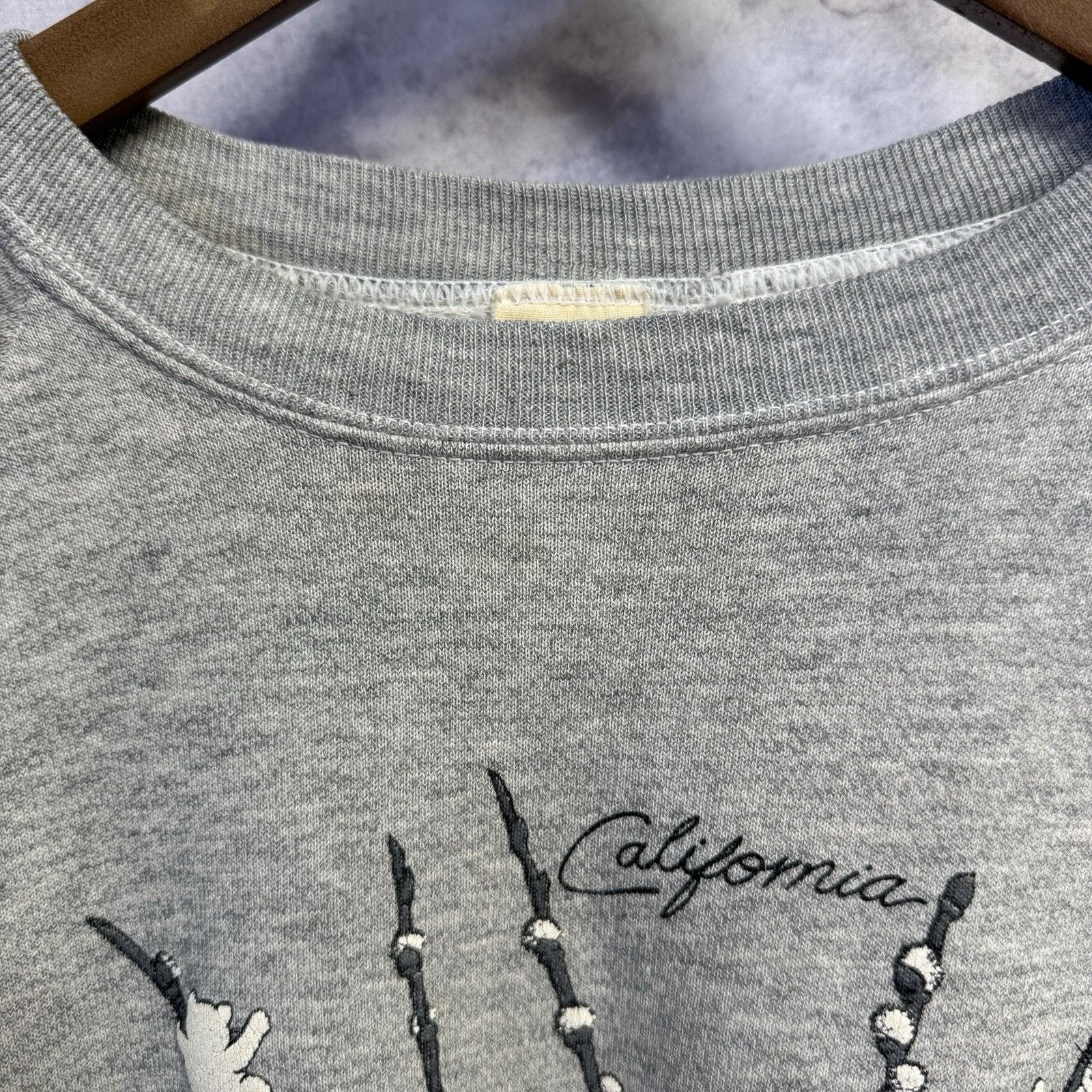 Vintage Vintage 80s California Cat Sweatshirt Womens Large Gray Crew Size L / US 10 / IT 46 - 3 Thumbnail