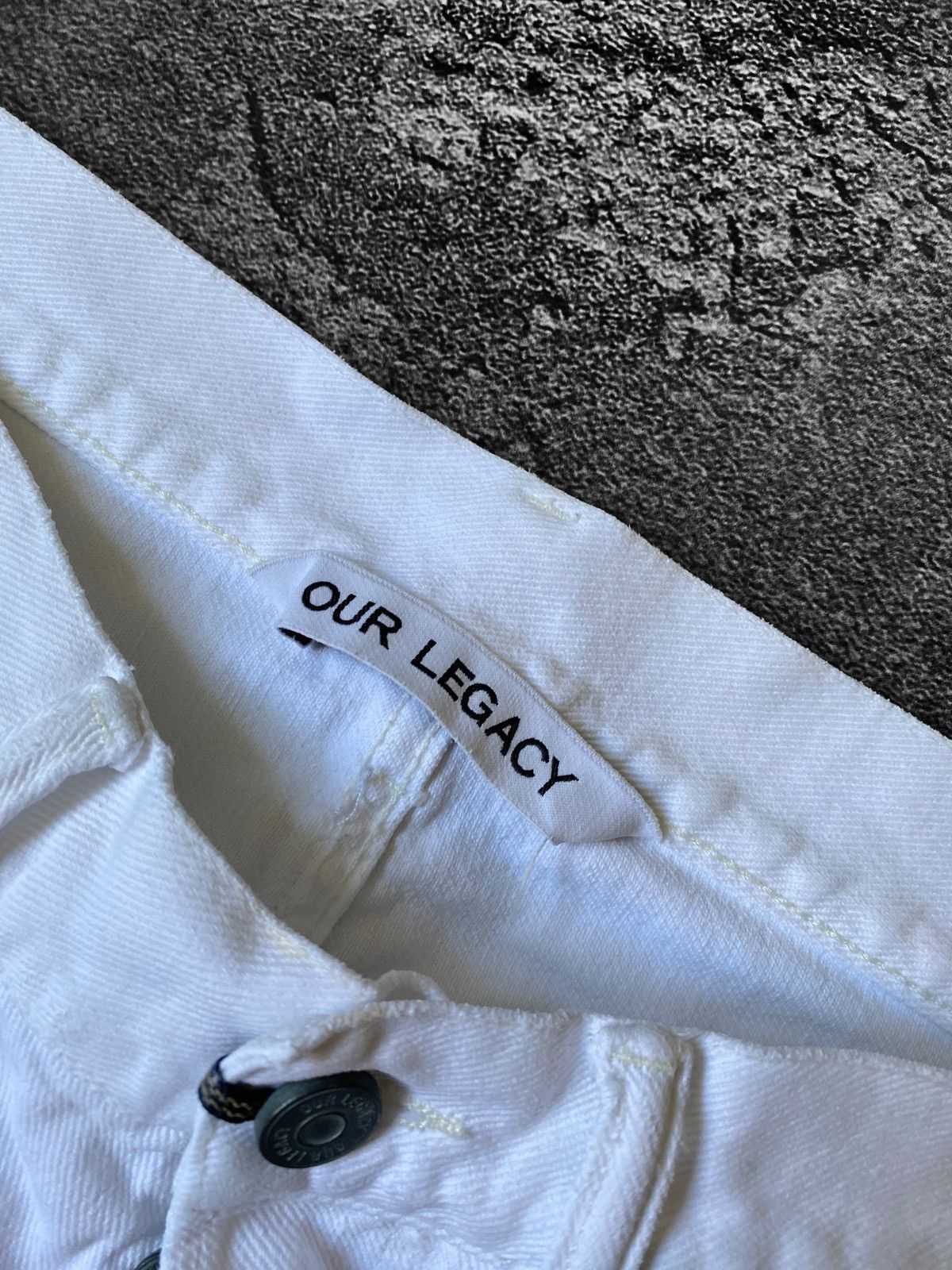 Our Legacy Our Legacy first cut worn white ripped hem jeans pants Size US 30 / EU 46 - 11 Thumbnail