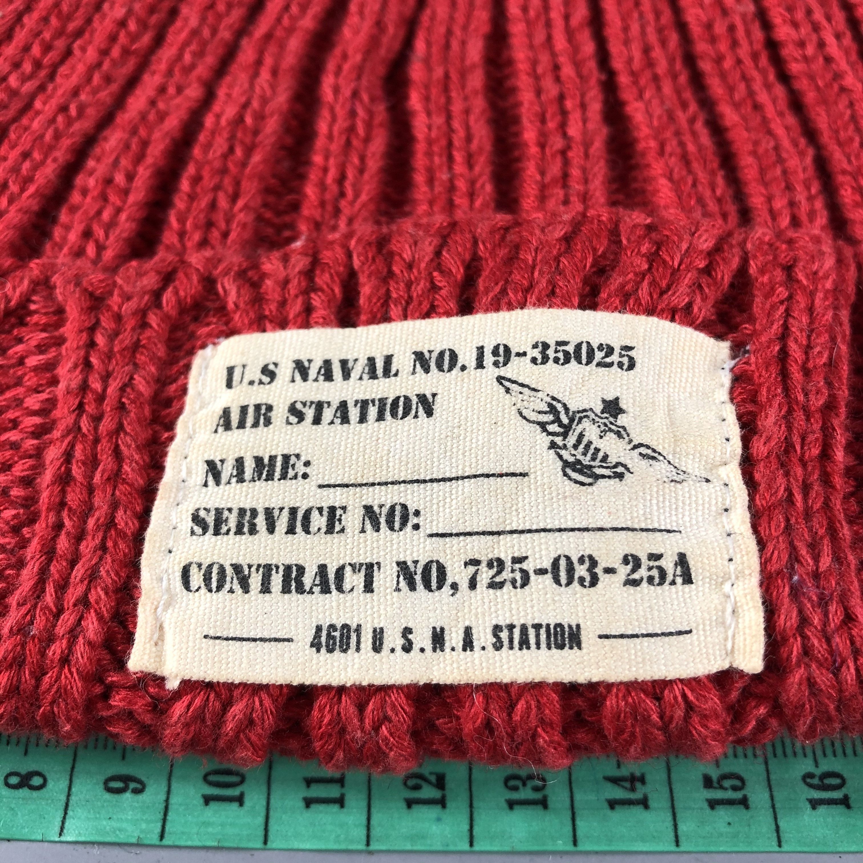 Vintage US Naval Knit Cotton Beanie Snowcap Snow Hat B635 Size ONE SIZE - 4 Thumbnail