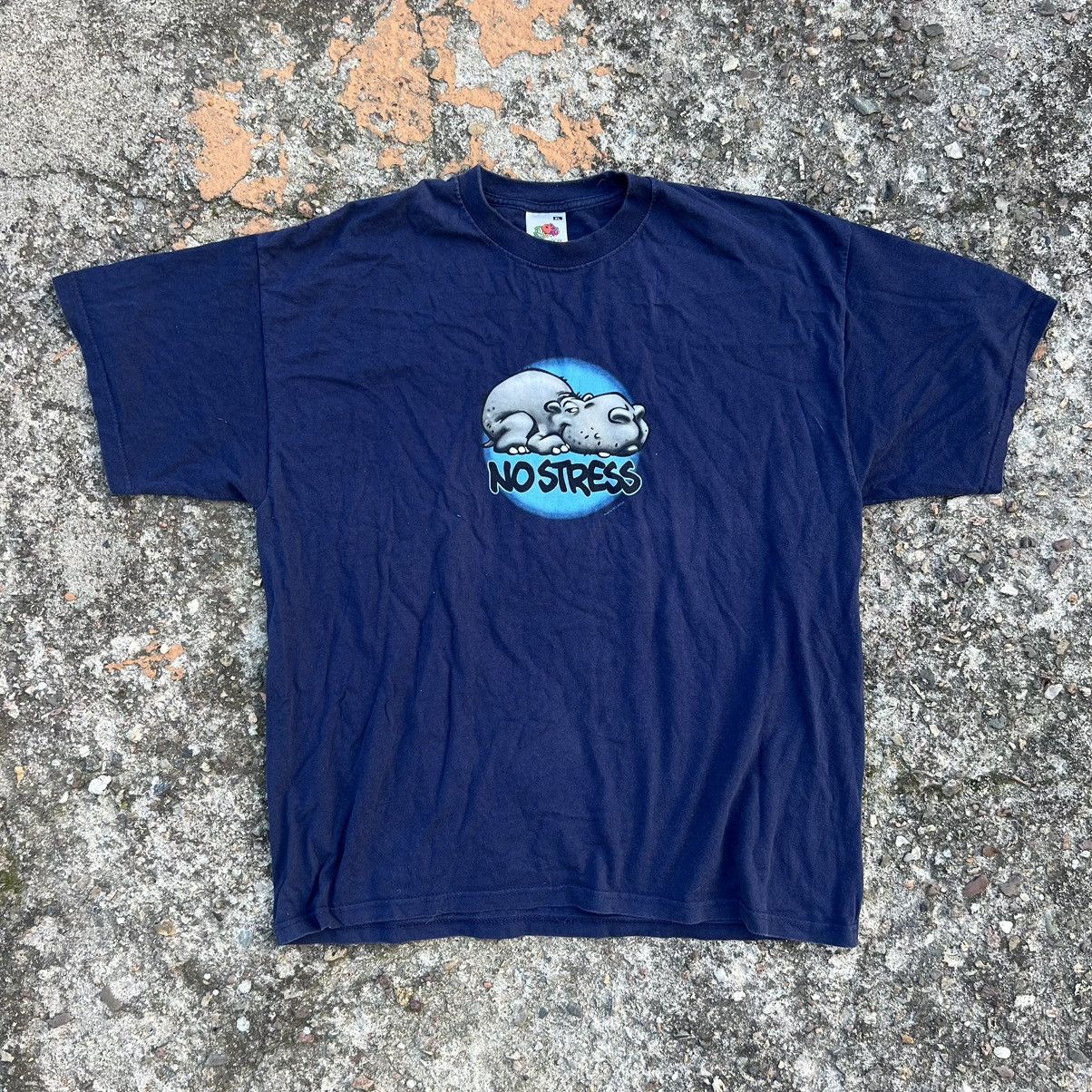 Japanese Brand Hippo No Stress Graphic tee Size US L / EU 52-54 / 3 - 1 Thumbnail