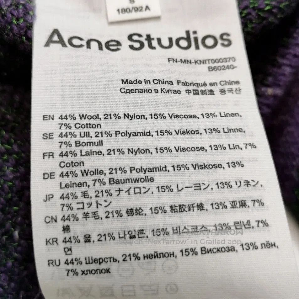 Acne Studios Acne Studios XXS Wool-Cotton-Cashmere Sweater. Size US S / EU 44-46 / 1 - 8 Thumbnail