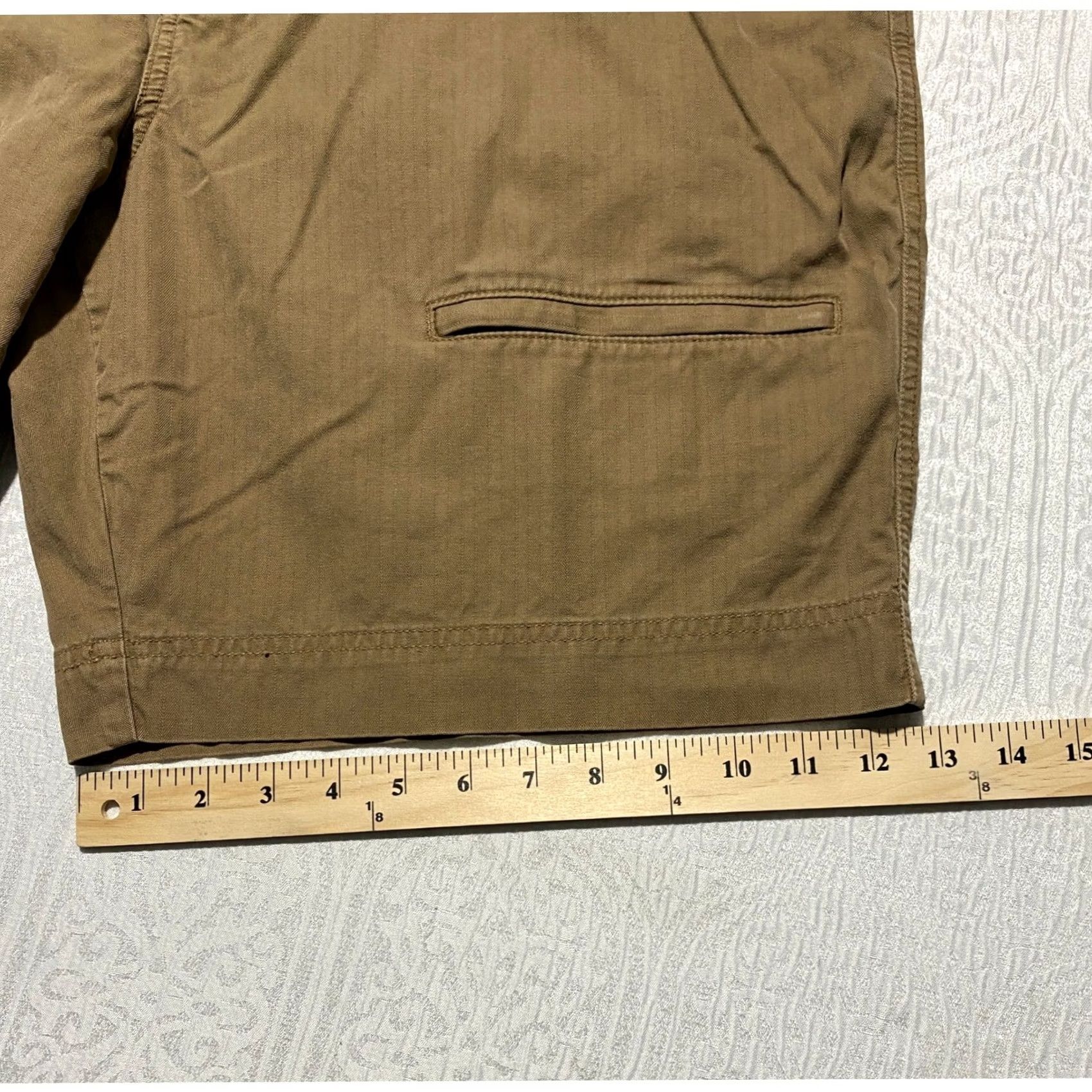Vintage Ashworth Mens 40 W Khaki Brown 100% Cotton Flat Front Golf Chino Shorts Classic Size US 40 / EU 56 - 7 Thumbnail