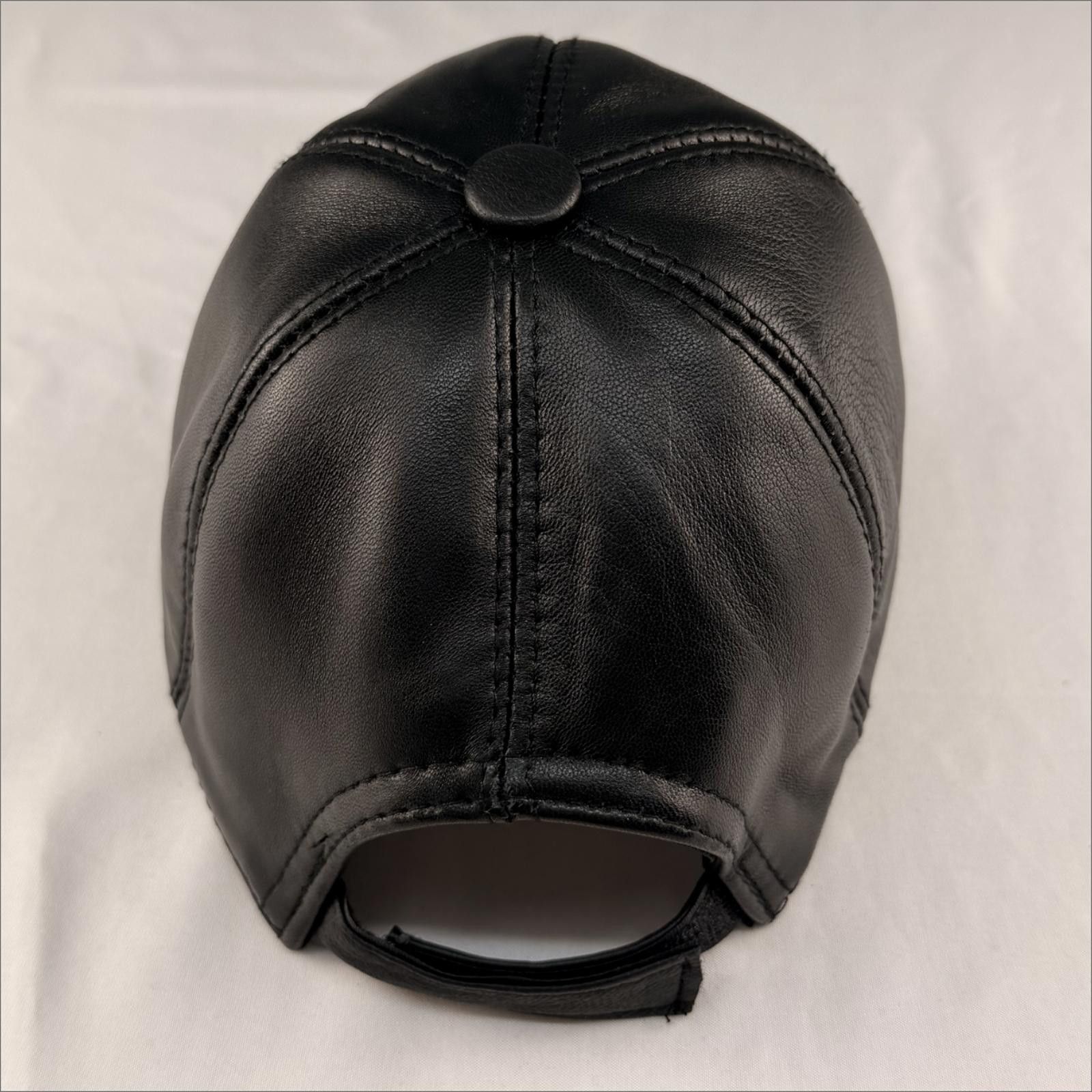 Other NEW Black Leather Baseball Cap - Premium Hat 088 Size ONE SIZE - 5 Thumbnail