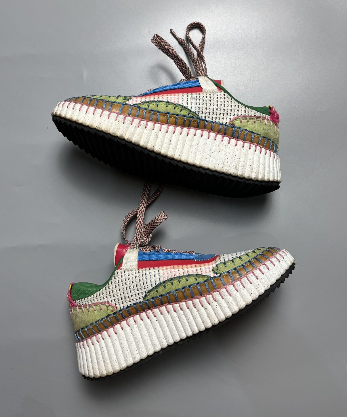 Chloe chloe Nama handstitch multicolor sneaker Size US 5 / IT 35 - 3 Thumbnail