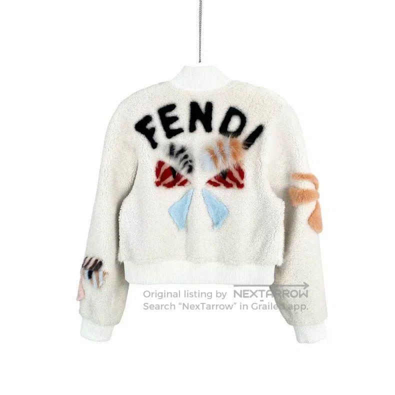 Fendi Fendi Cashmere, Little Monster fur, Sable fur patch coat Size XXS / US 00 / IT 34 - 2 Thumbnail