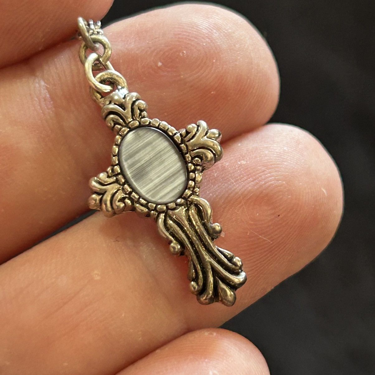 Handmade Handcrafted vintage filigree abalone cross pendant necklace Size ONE SIZE - 5 Thumbnail