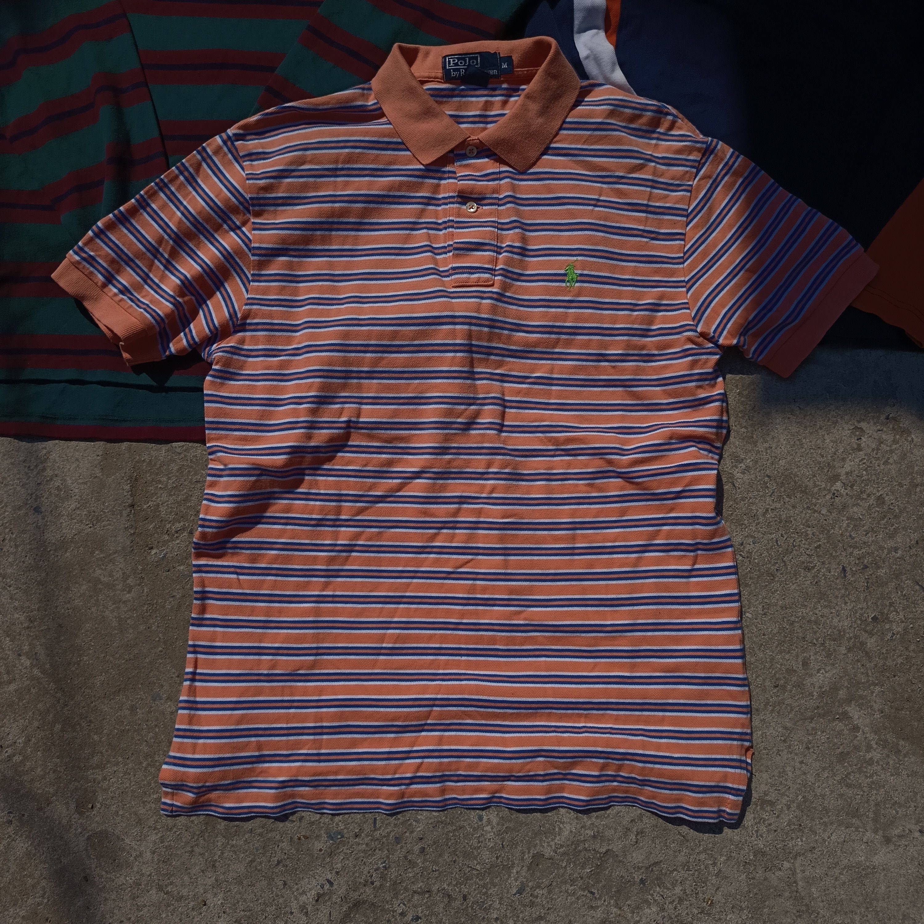 Polo Ralph Lauren × Tommy Hilfiger × Vintage Polo Ralph Lauren stripe polo shirt Size US L / EU 52-54 / 3 - 2 Thumbnail