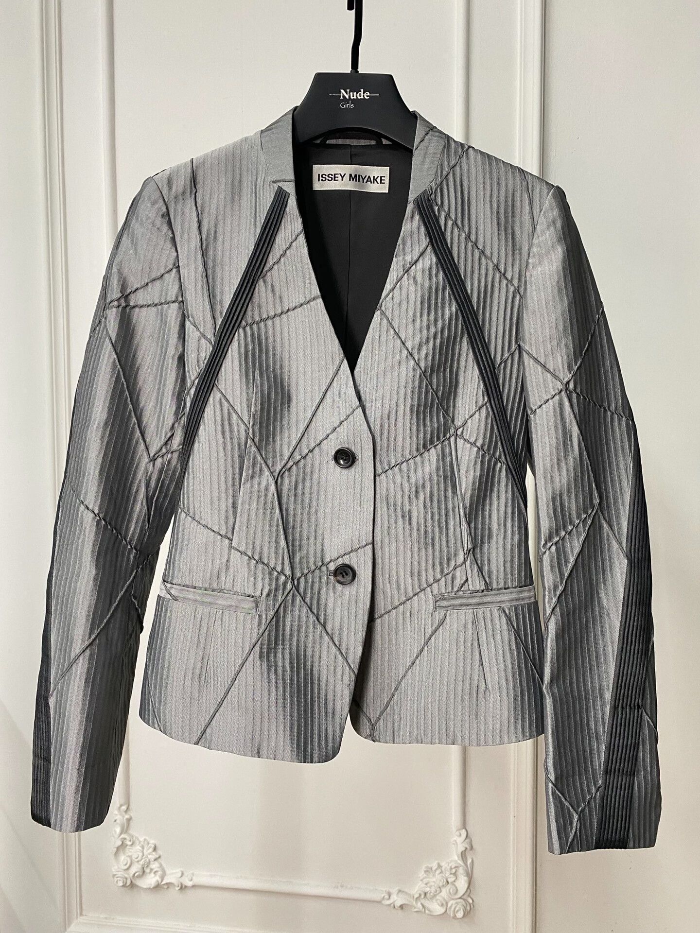 Issey Miyake Issey Miyake Silver Textured Suit Size US M / EU 48-50 / 2 - 1 Thumbnail