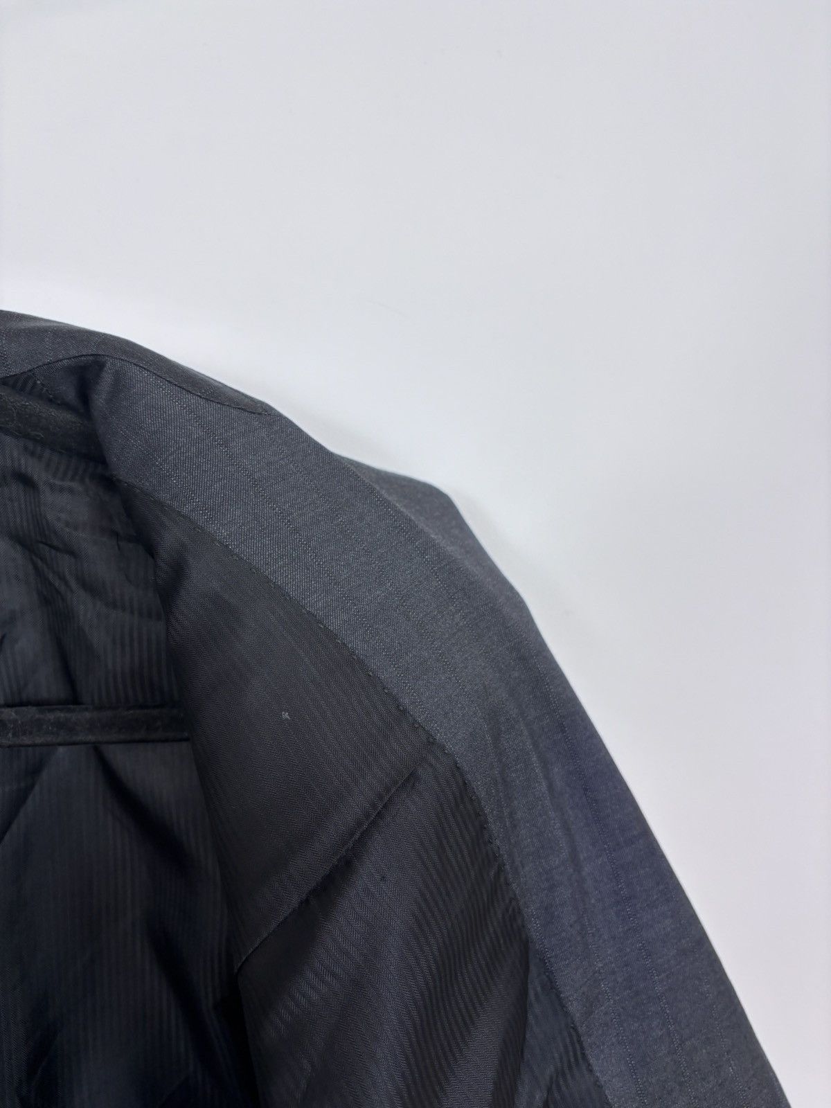 Corneliani Corneliani Men’s Vintage Grey Striped Wool Blazer Jacket Size 42R - 22 Thumbnail