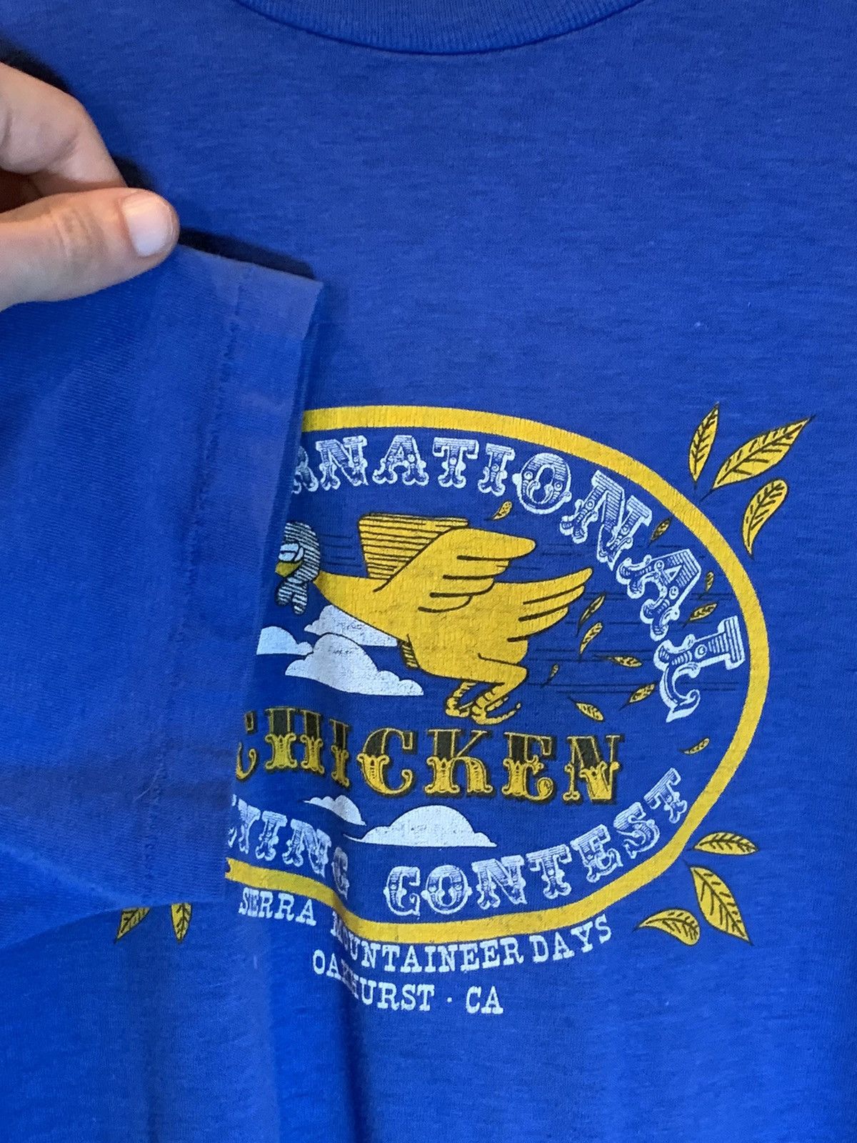 Vintage RARE Vintage 80’s International Chicken Flying Contest Shirt Size US L / EU 52-54 / 3 - 4 Thumbnail
