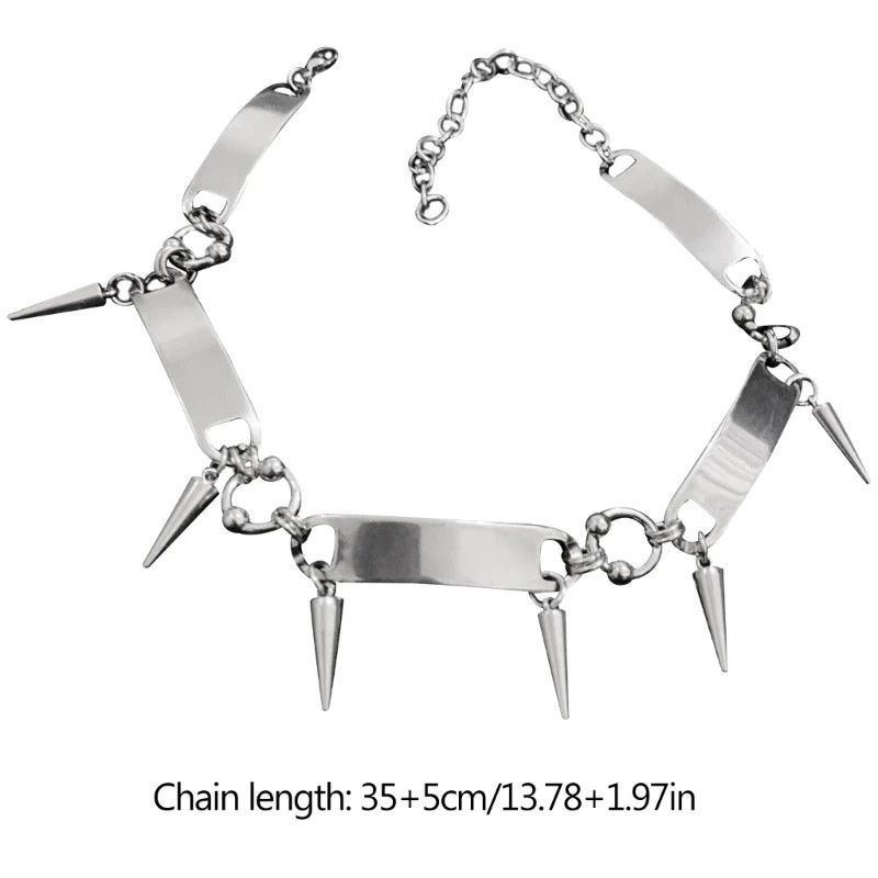 Jewelry Rivet Choker Necklace Clavicle Chain Size ONE SIZE - 6 Thumbnail